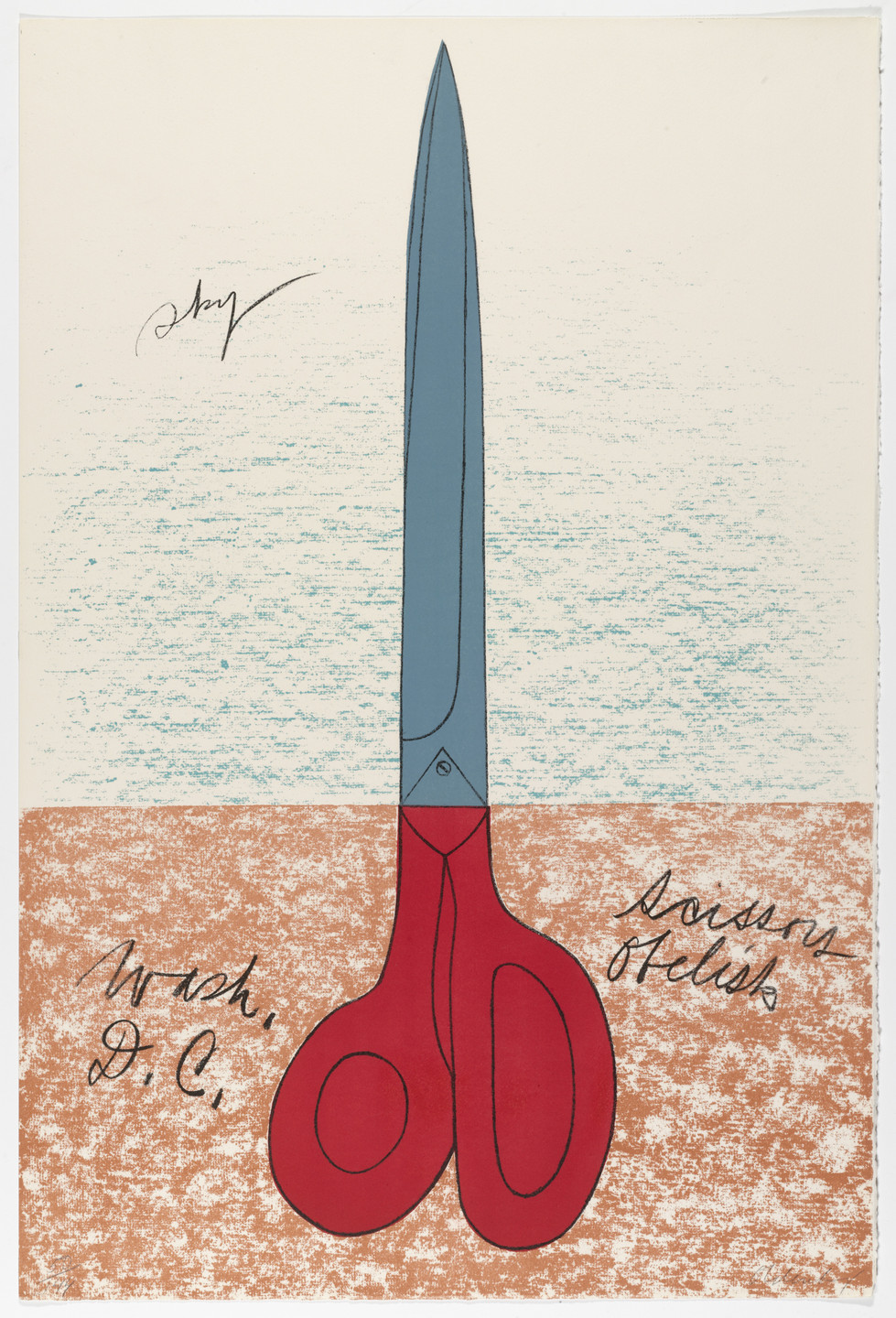 Claes Oldenburg. Scissors as Monument from National Collection of Fine Arts Portfolio. 1967, published 1968