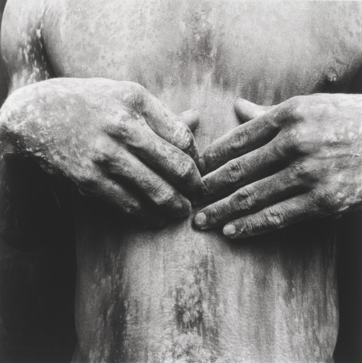 Mario Cravo Neto. Torso negro com cal (Black Torso in White Wash). 1988