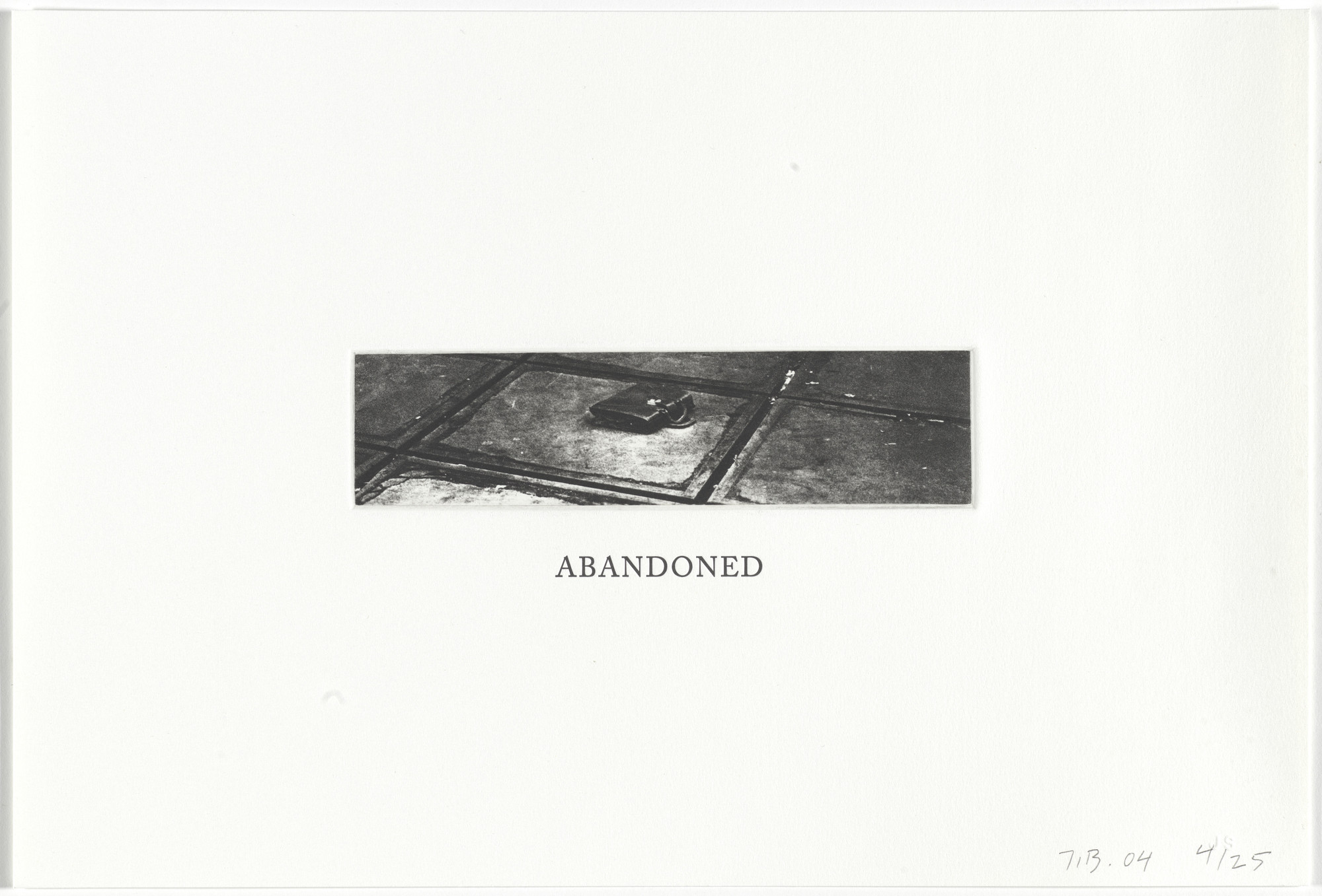 John Baldessari. Abandoned from Some Narrow Views: (Either Tall or Wide). 2004