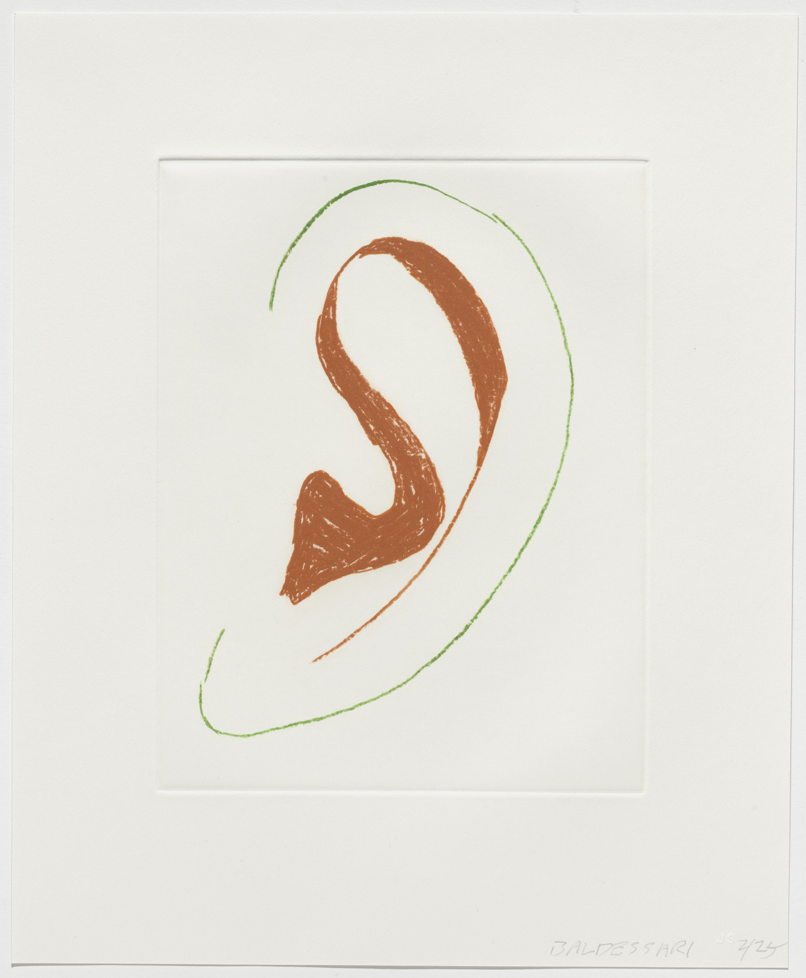 John Baldessari. Untitled from Six Ear Drawings (Complementary Colors)