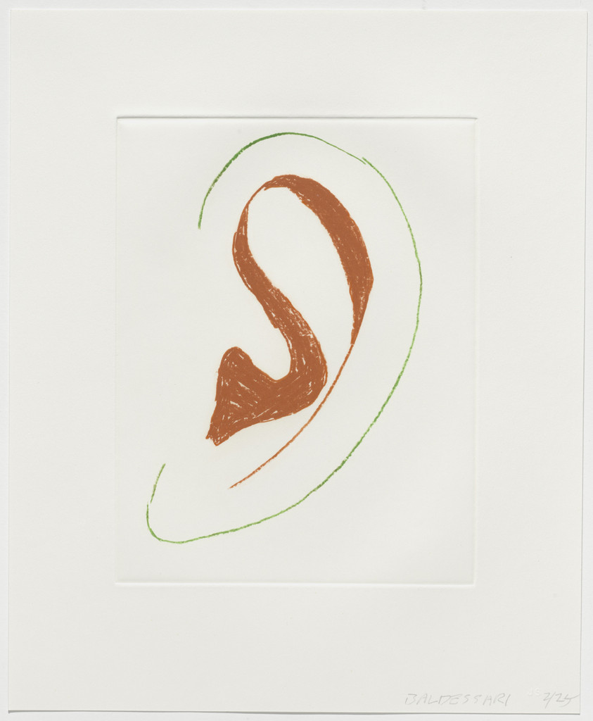 Untitled from Six Ear Drawings (Complementary Colors) by John Baldessari