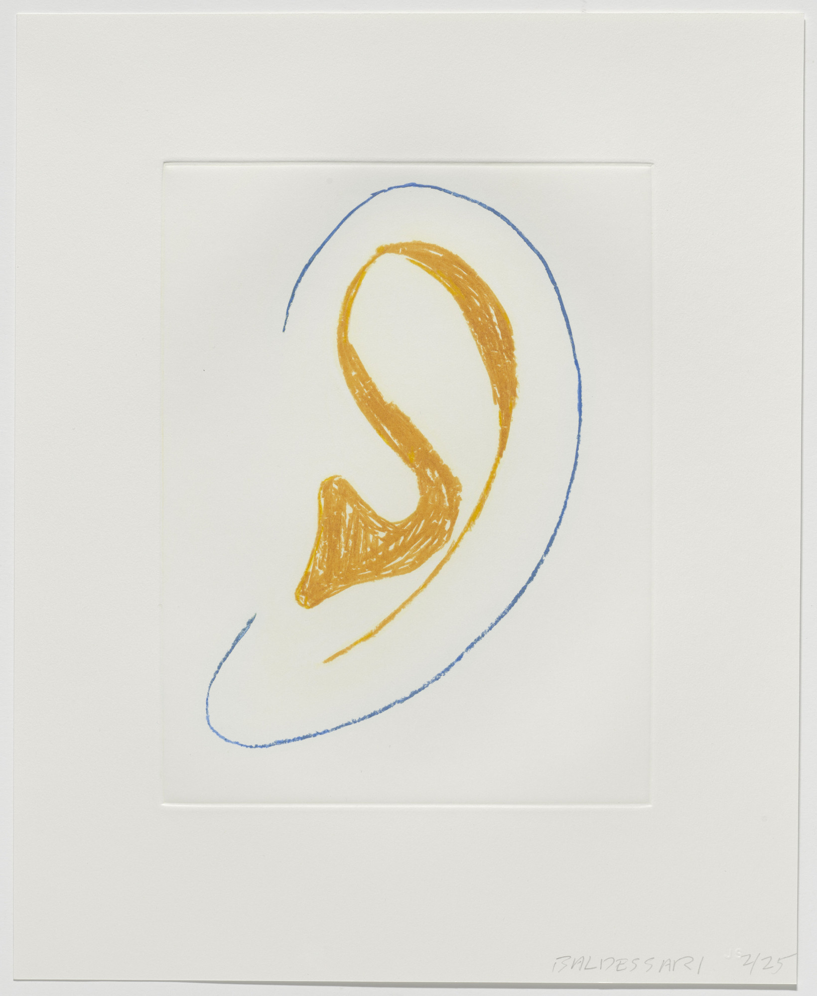 John Baldessari. Untitled from Six Ear Drawings (Complementary Colors)