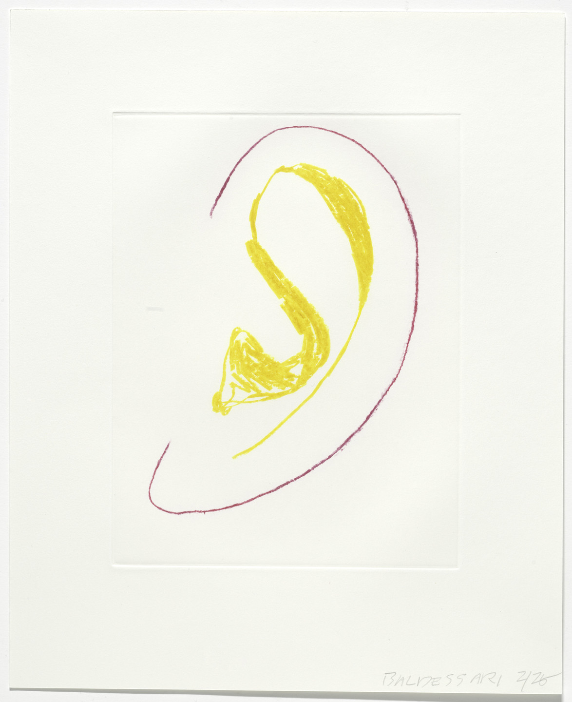 John Baldessari. Untitled from Six Ear Drawings (Complementary Colors). 2007