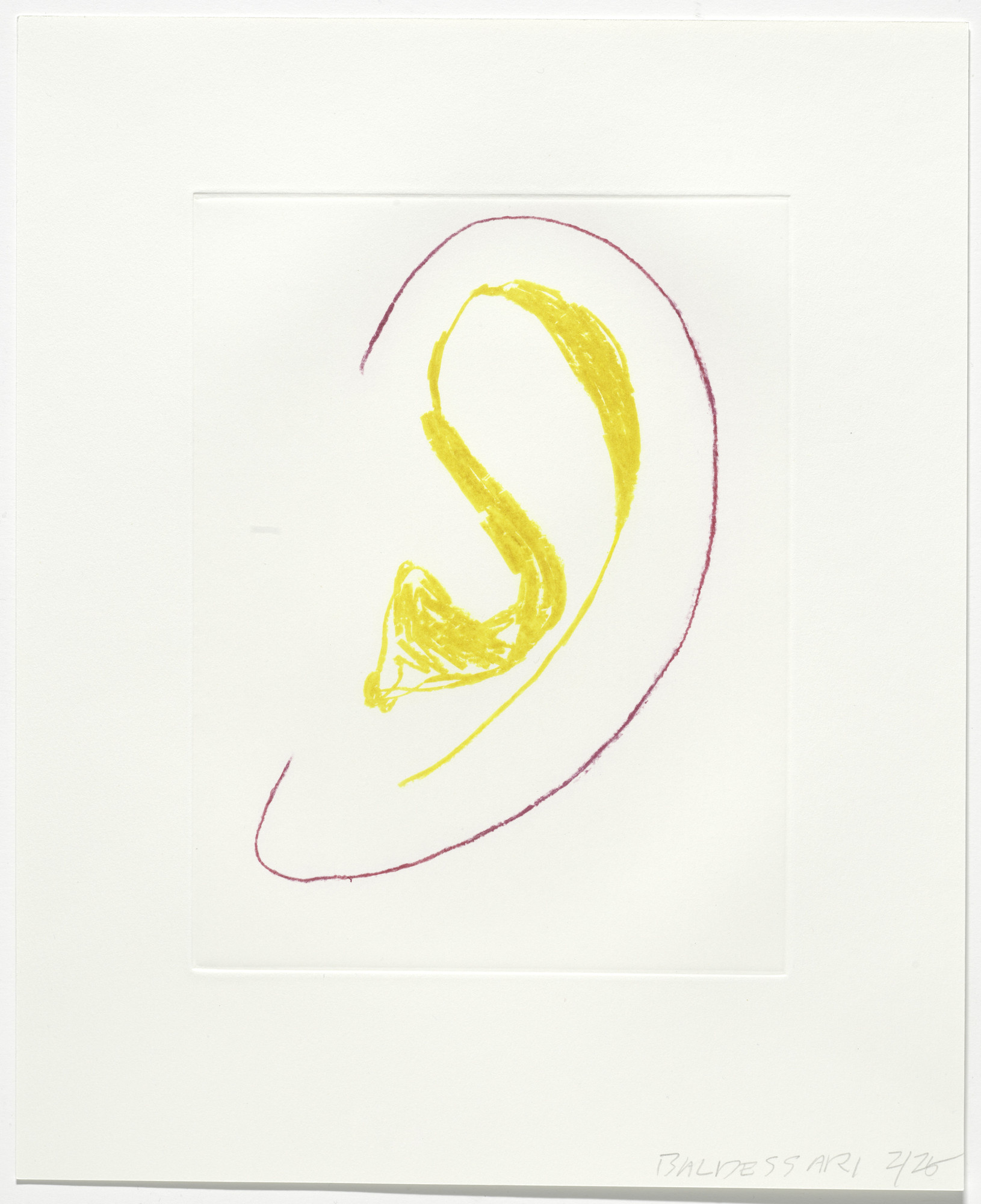 John Baldessari. Untitled from Six Ear Drawings (Complementary Colors)