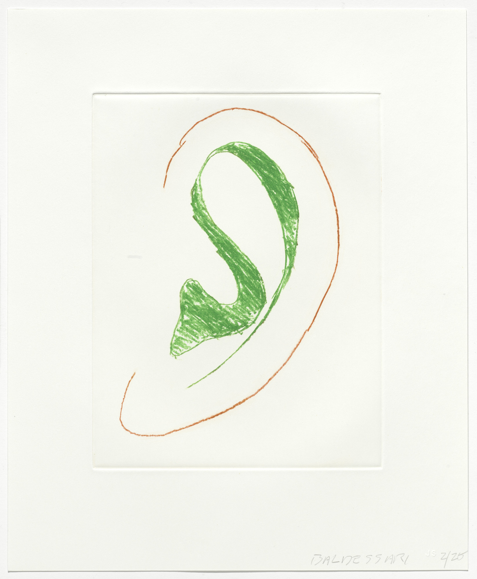 John Baldessari. Untitled from Six Ear Drawings (Complementary Colors)