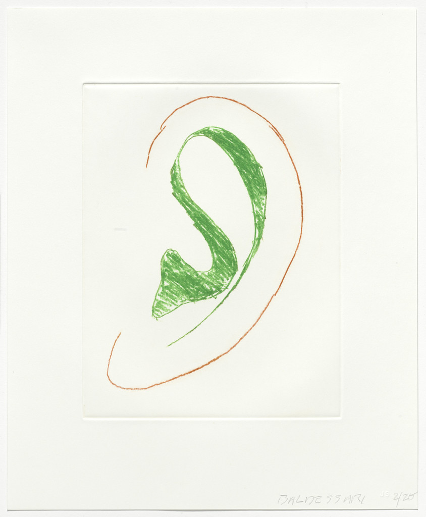 Untitled from Six Ear Drawings (Complementary Colors) by John Baldessari