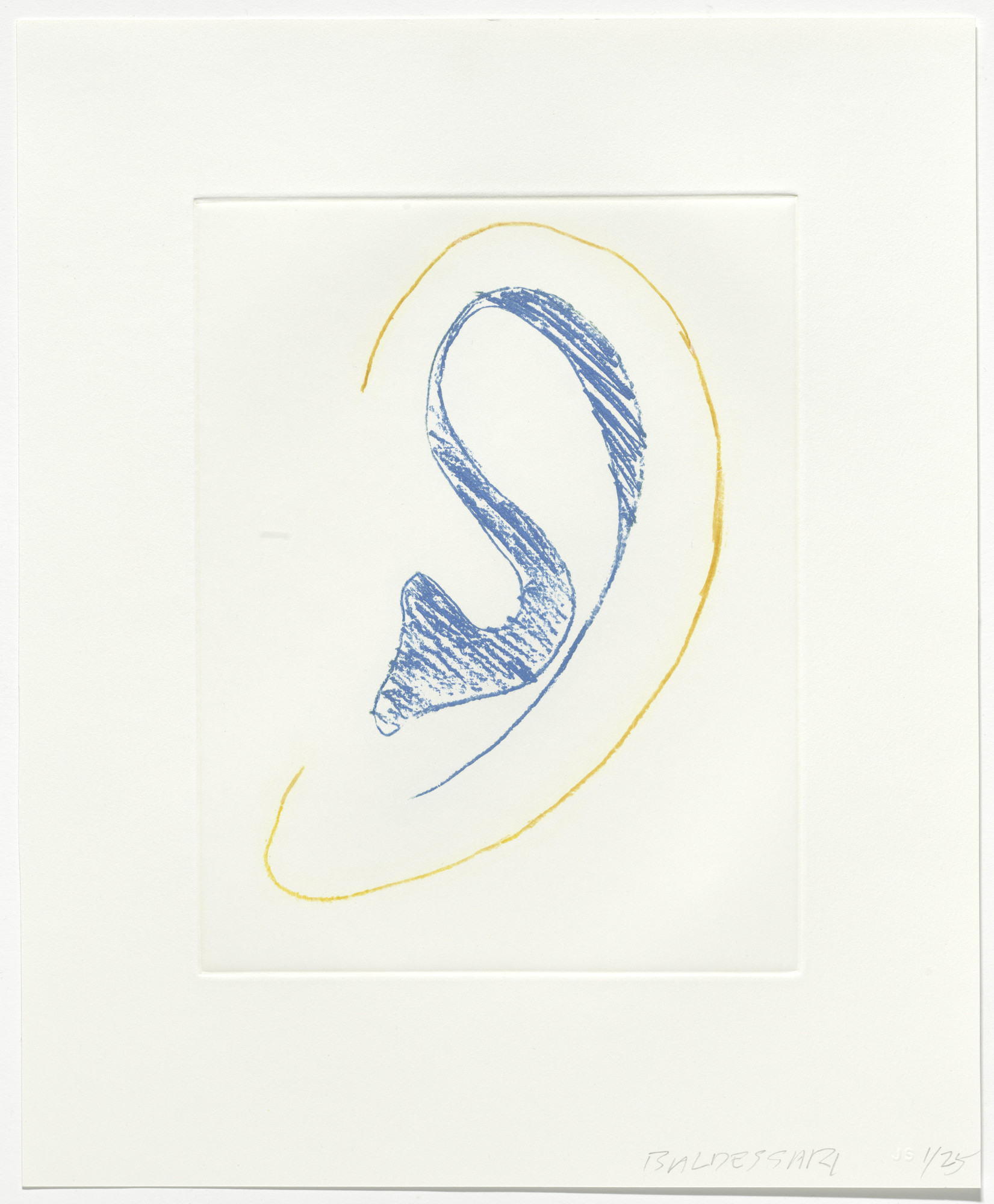 John Baldessari. Untitled from Six Ear Drawings (Complementary Colors)