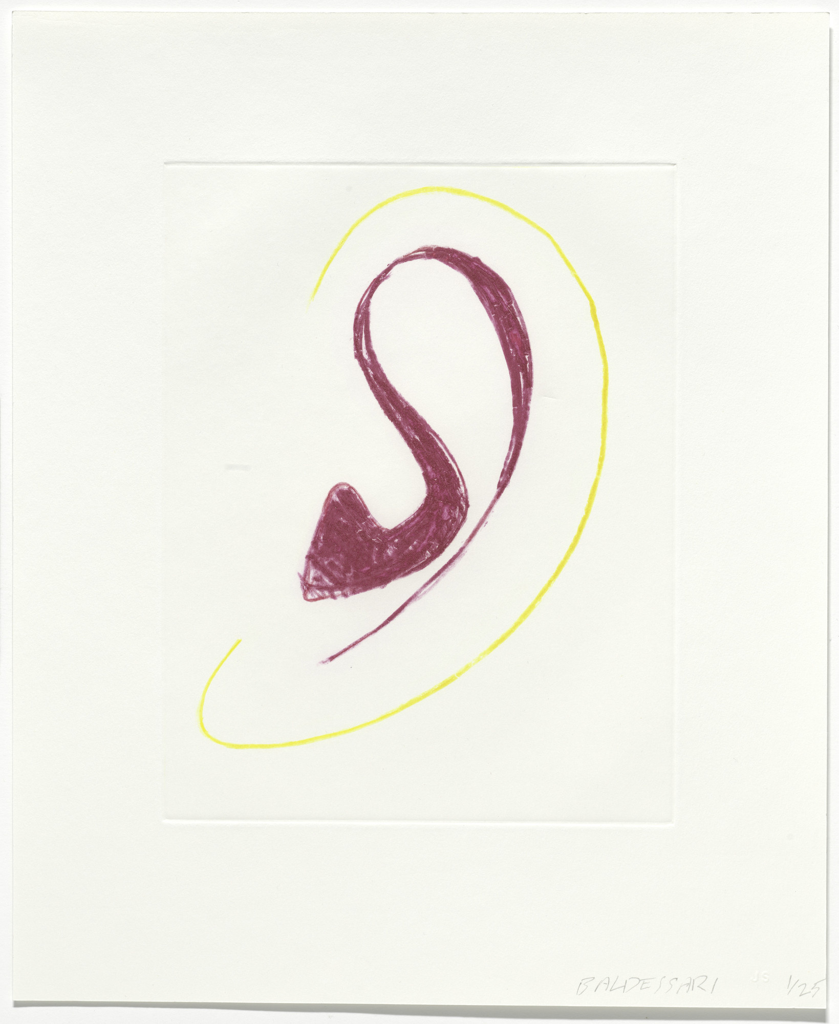 John Baldessari. Untitled from Six Ear Drawings (Complementary Colors)