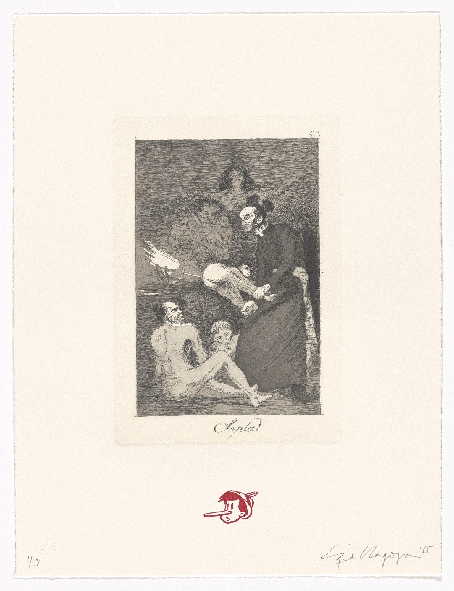 Enrique Chagoya. Sopla / Gust the wind from Recurrent Goya