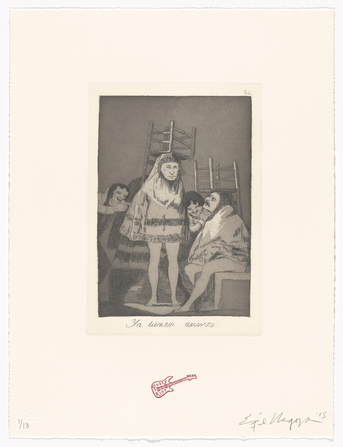 Enrique Chagoya. Ya tienen asiento / Now they are sitting well fromRecurrent Goya. 2015