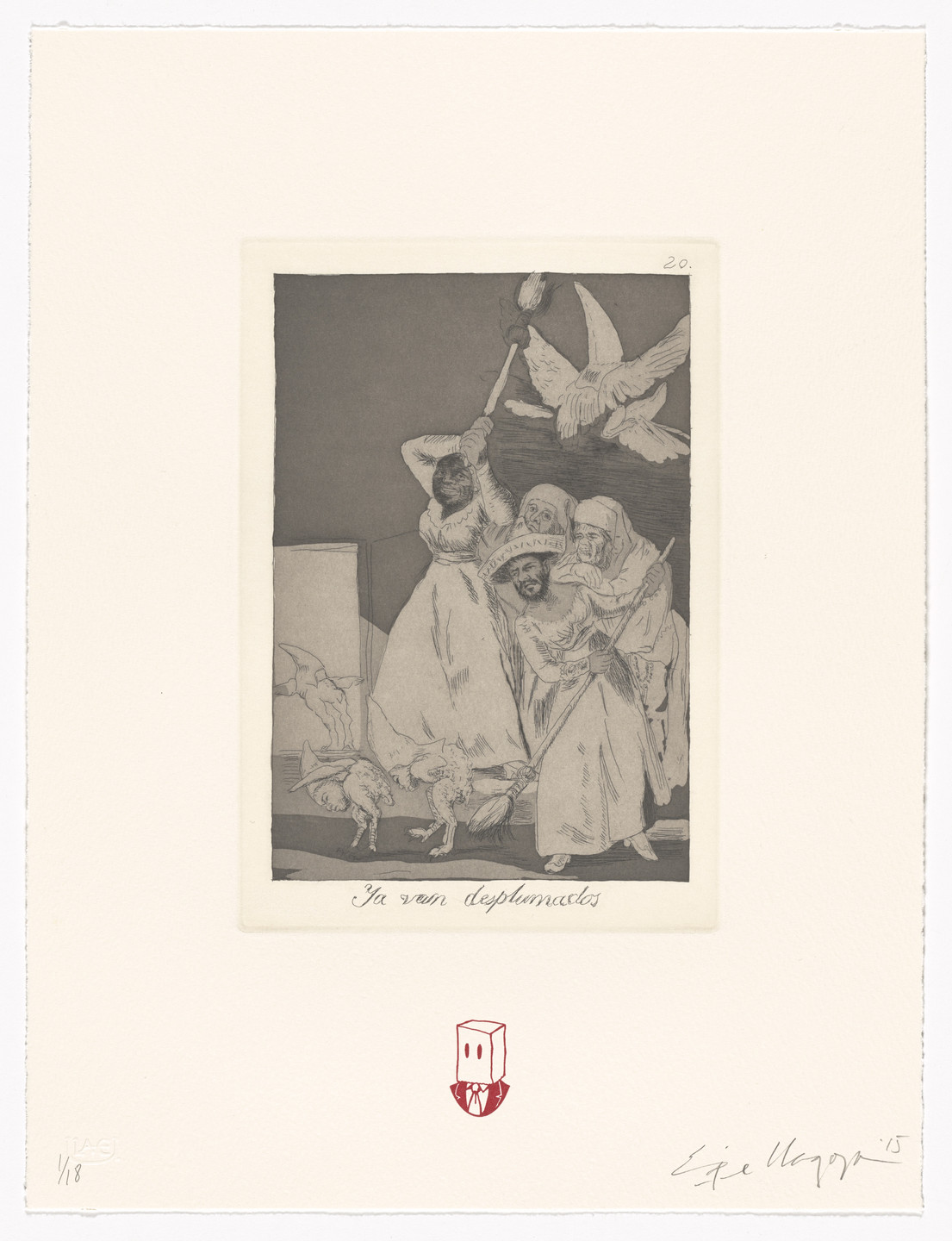 Enrique Chagoya. Ya van desplumados / There they go plucked from Recurrent Goya. 2015