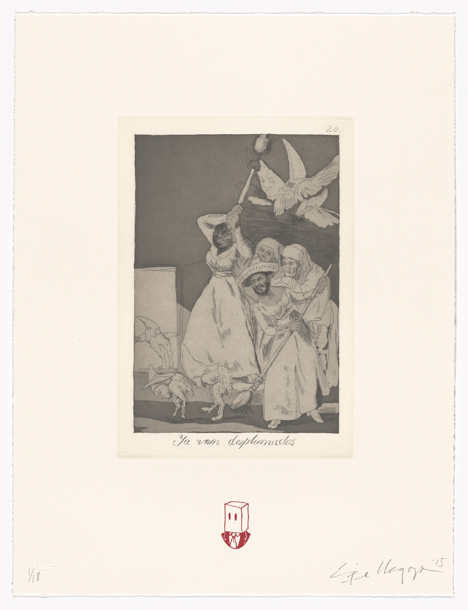 Enrique Chagoya. Ya van desplumados / There they go plucked from Recurrent Goya