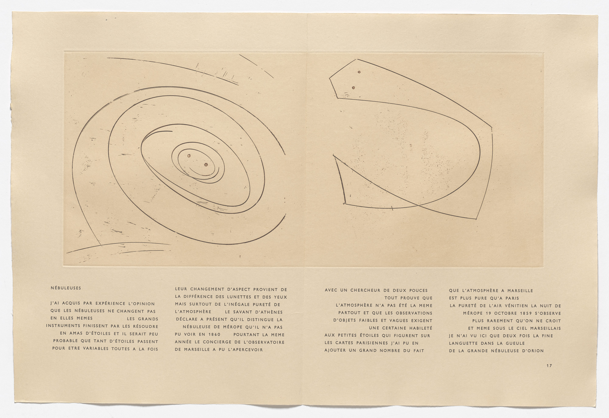 Max Ernst. In-text plate (page 17) from 65 Maximiliana or the Illegal Practice of Astronomy (65 Maximiliana ou l&#39;exercice illégal de l&#39;astronomie). 1964