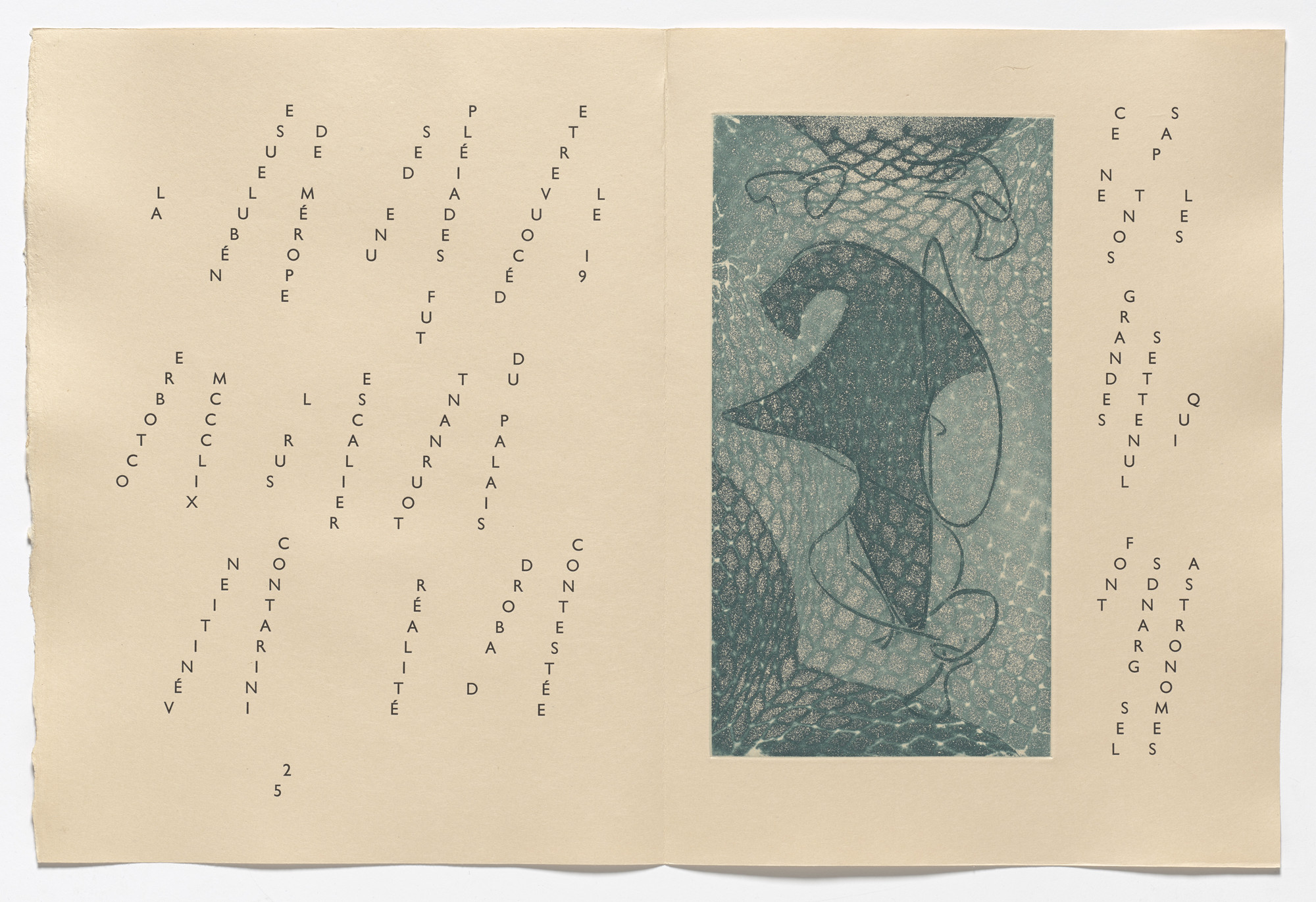 Max Ernst. In-text plate (page 25) from 65 Maximiliana ou l'exercice illégal de l'astronomie. 1964