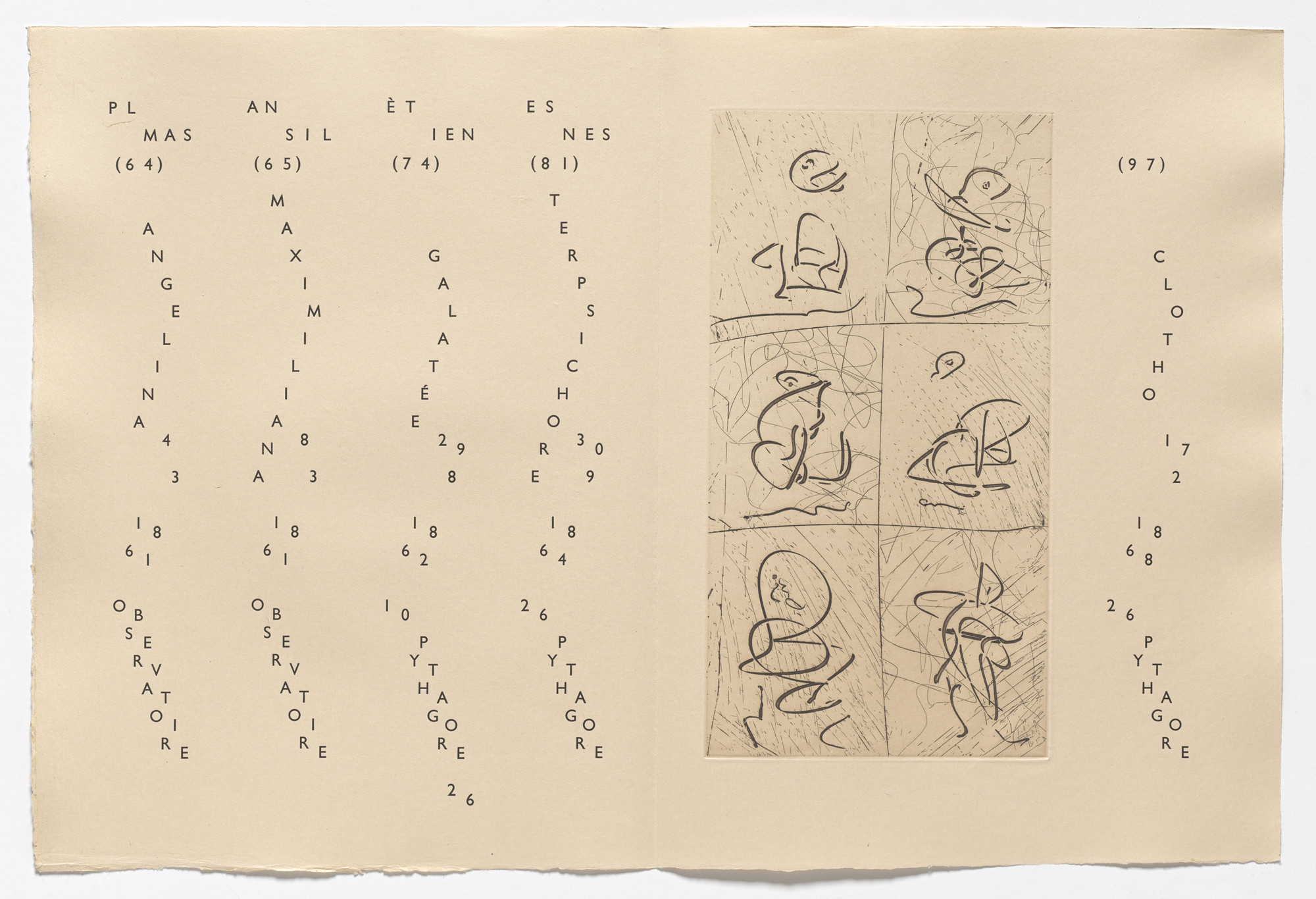 Max Ernst. In-text plate (page 26) from 65 Maximiliana or the Illegal Practice of Astronomy (65 Maximiliana ou l&#39;exercice illégal de l&#39;astronomie). 1964