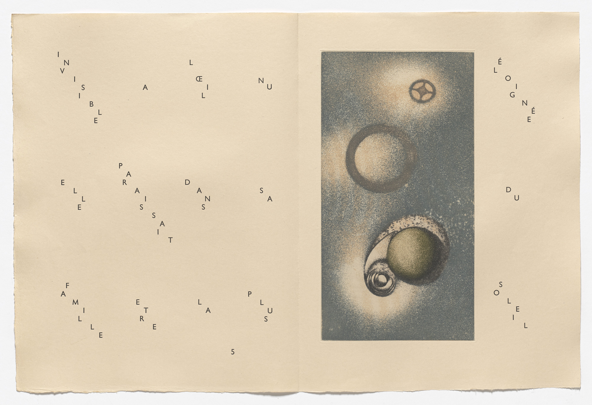 Max Ernst. In-text plate (page 5) from 65 Maximiliana ou l&#39;exercice illégal de l&#39;astronomie. 1964