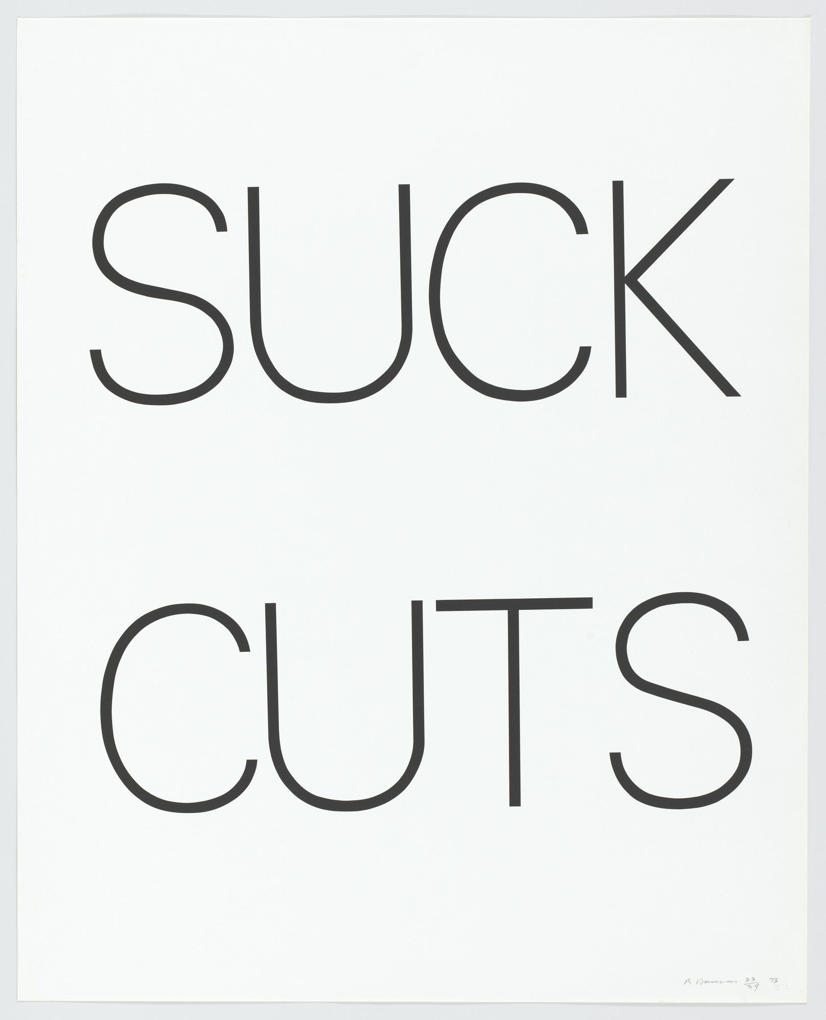 Bruce Nauman. Suck Cuts