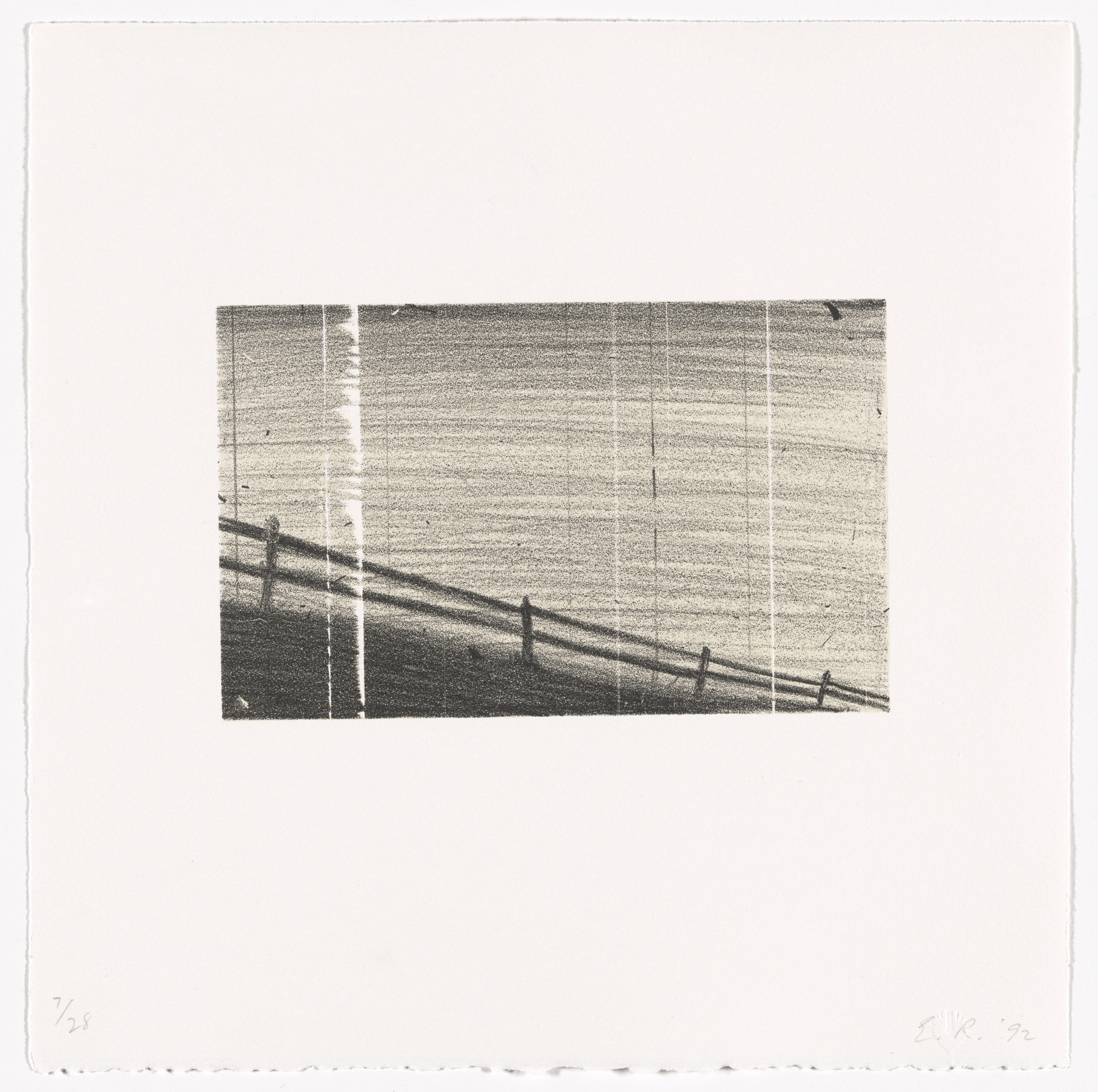 Edward Ruscha. Fence from Cameo Cuts