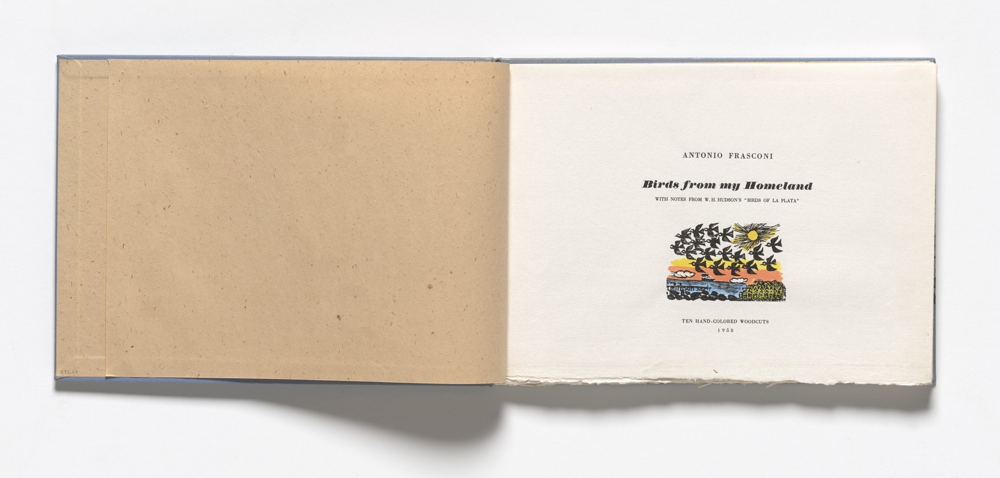 Antonio Frasconi. Title page from Birds from my Homeland