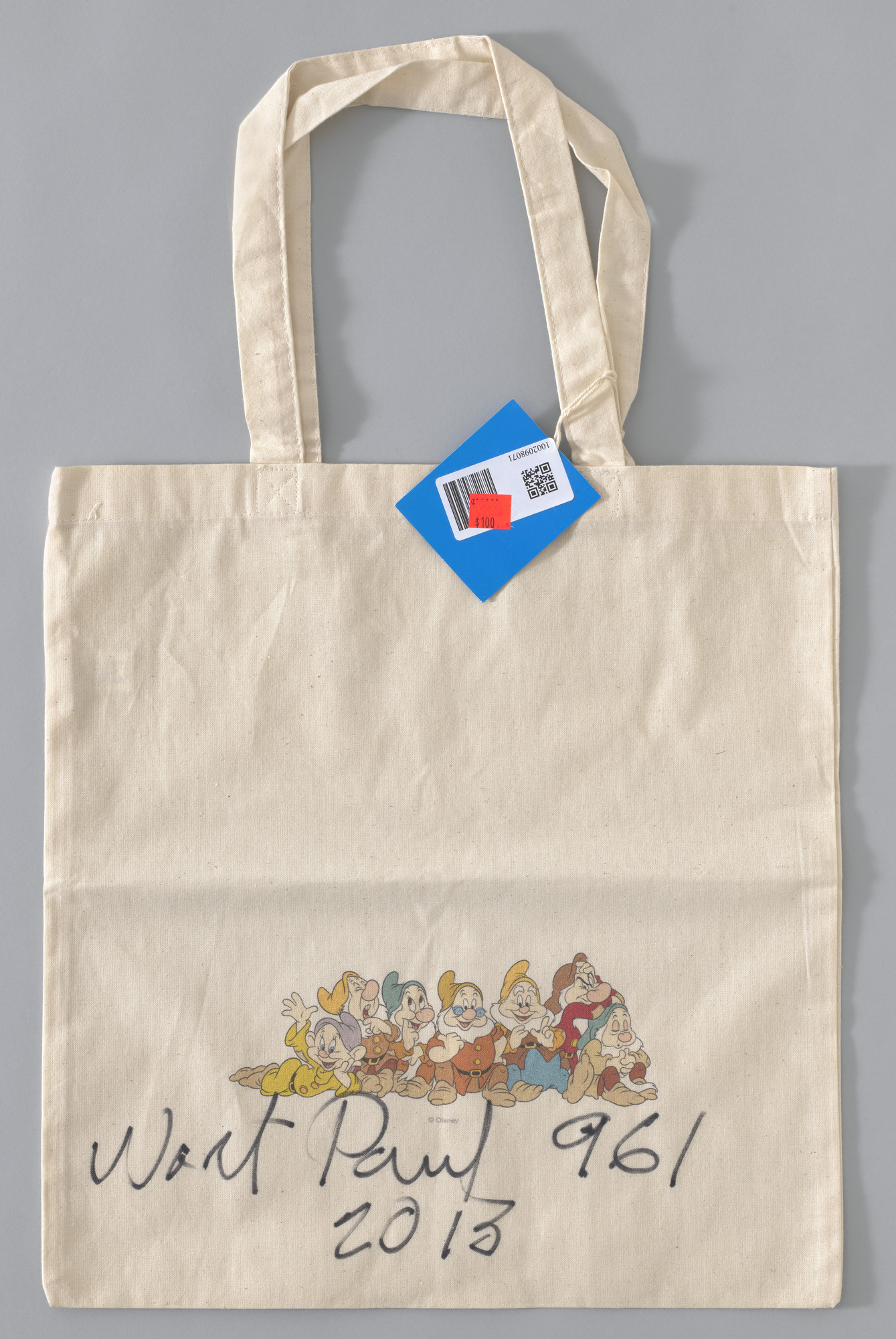 Paul McCarthy. Walt Paul Store, WS, The Seven Dwarfs Organic Grocery Tote