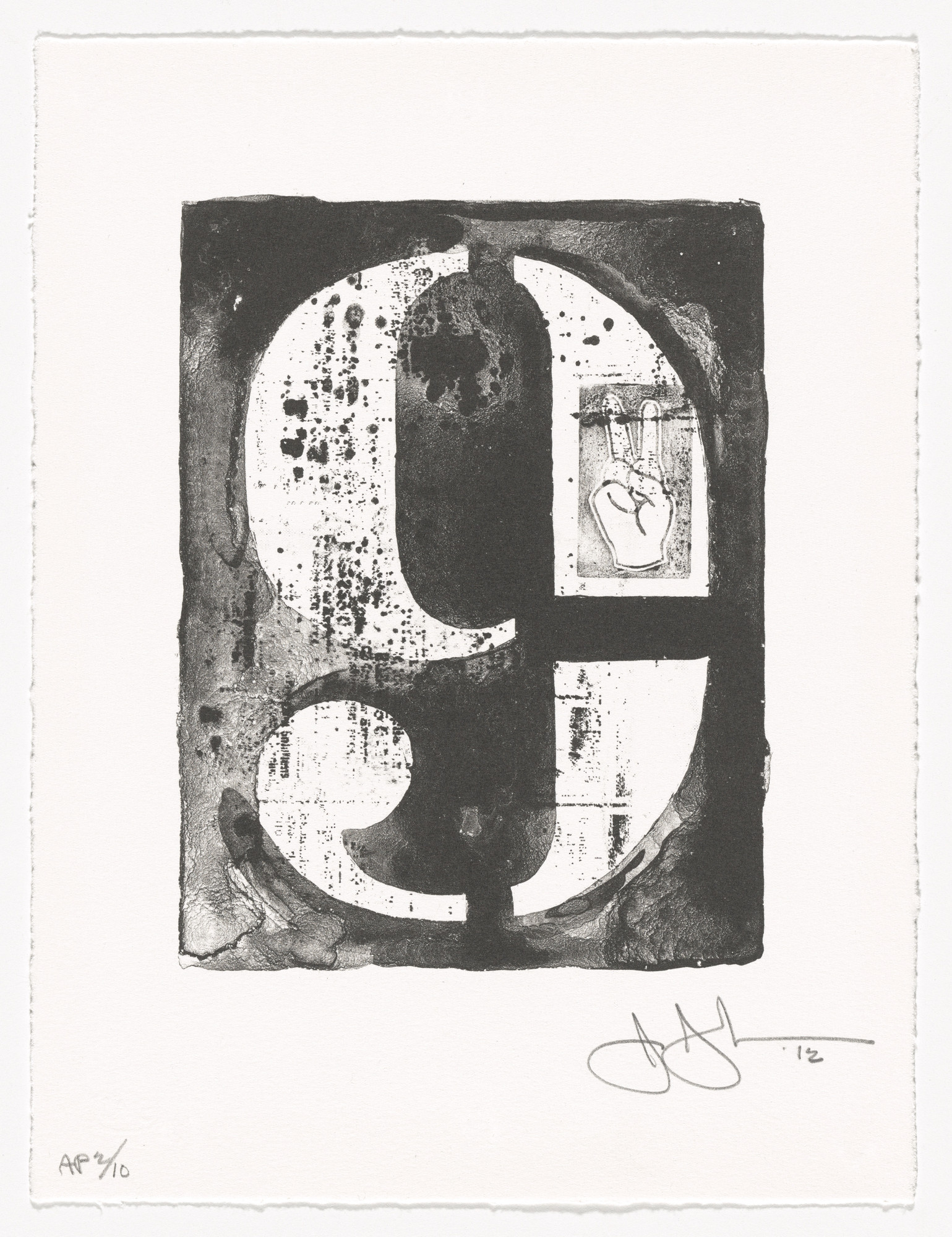Jasper Johns. 9 from 0–9