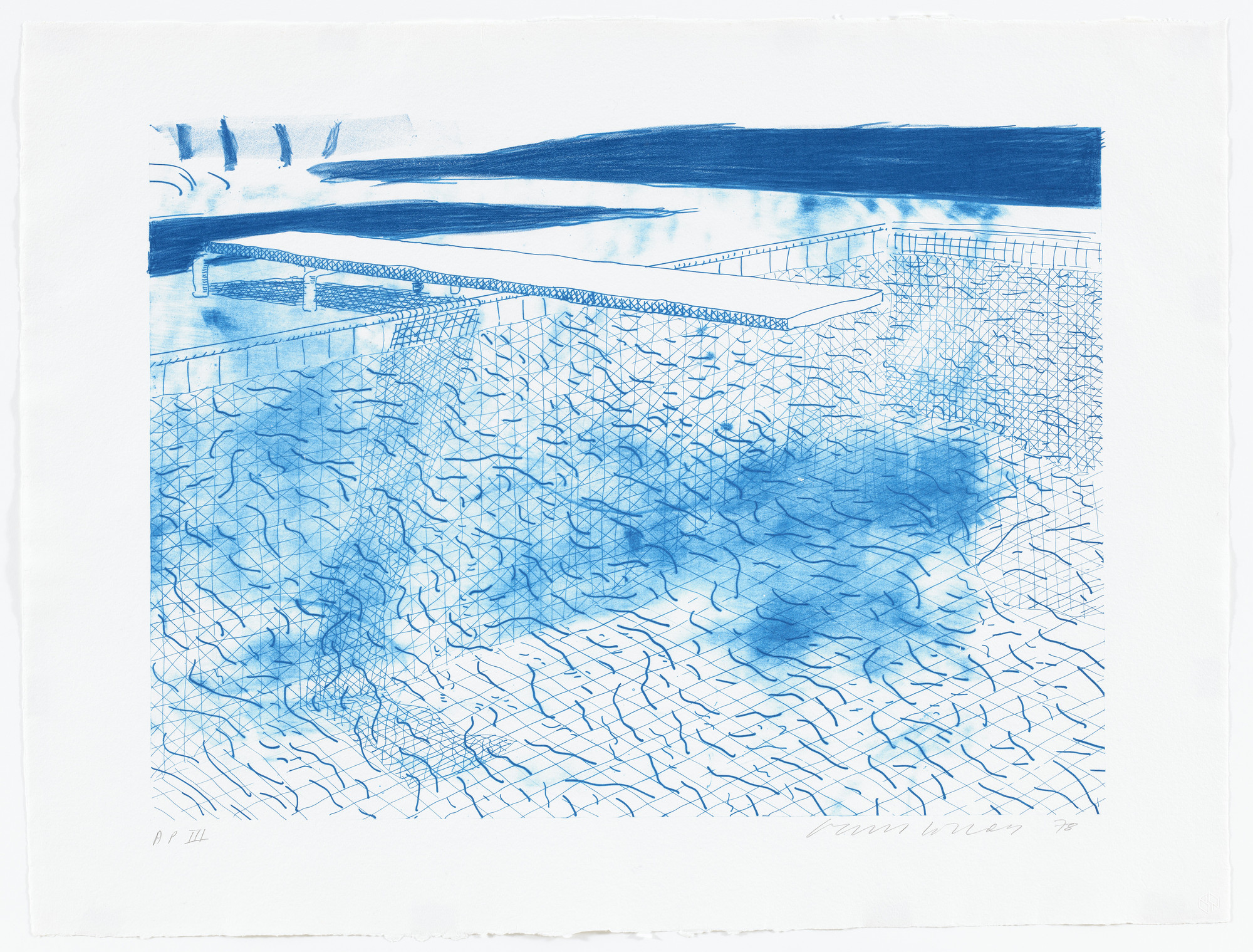 David Hockney. Lithograph of Water Made of Lines. 1978–80 | MoMA