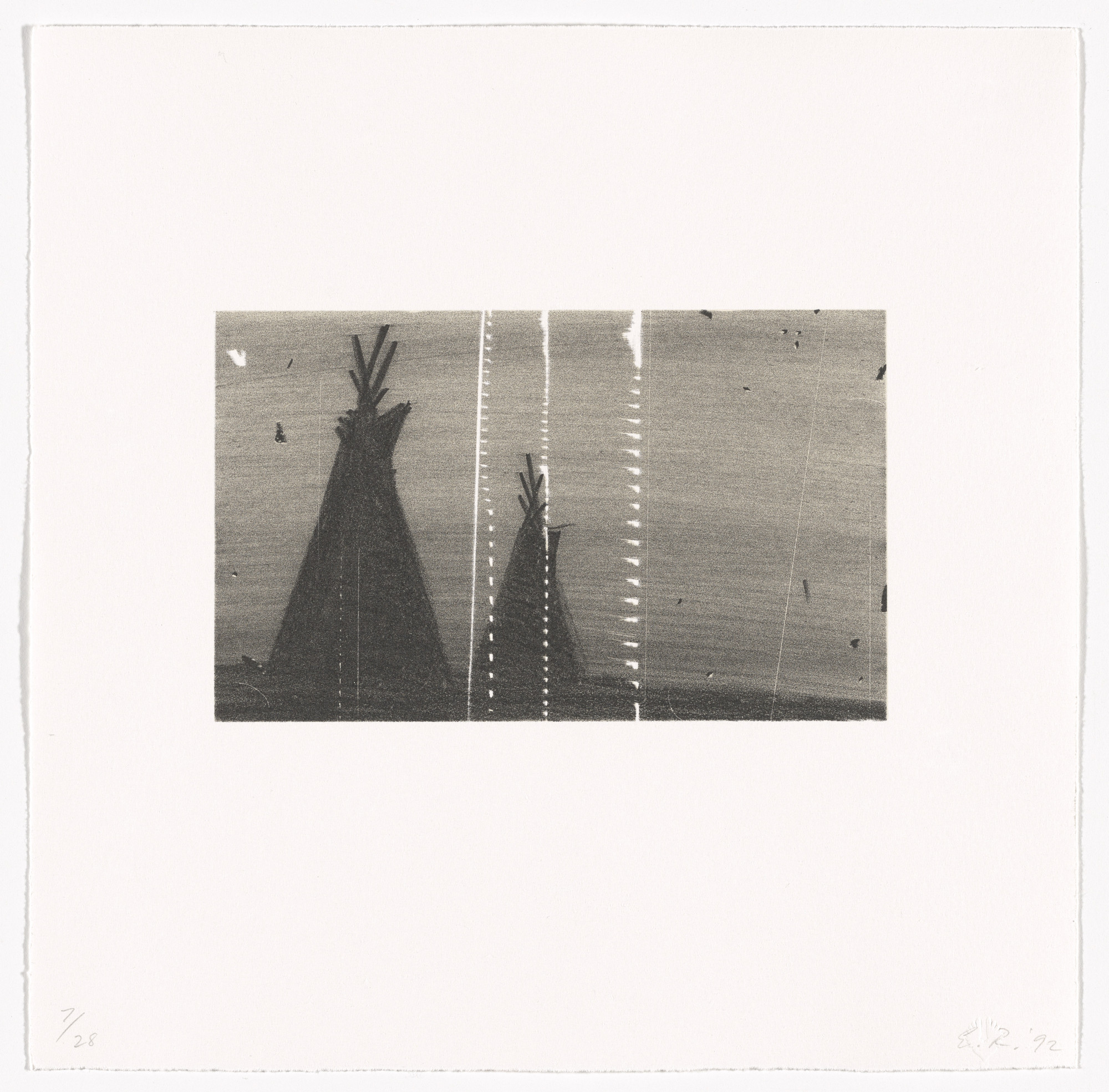 Edward Ruscha. Teepees from Cameo Cuts