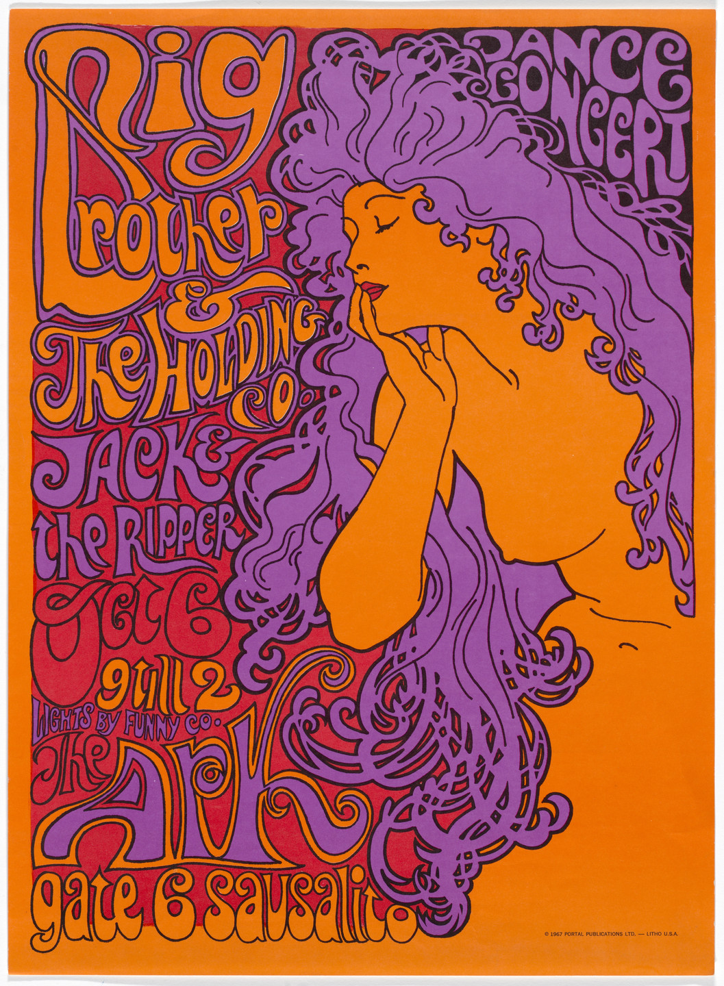 Unidentified Designer. Big Brother and the Holding Company, Jack and the Ripper. 1967