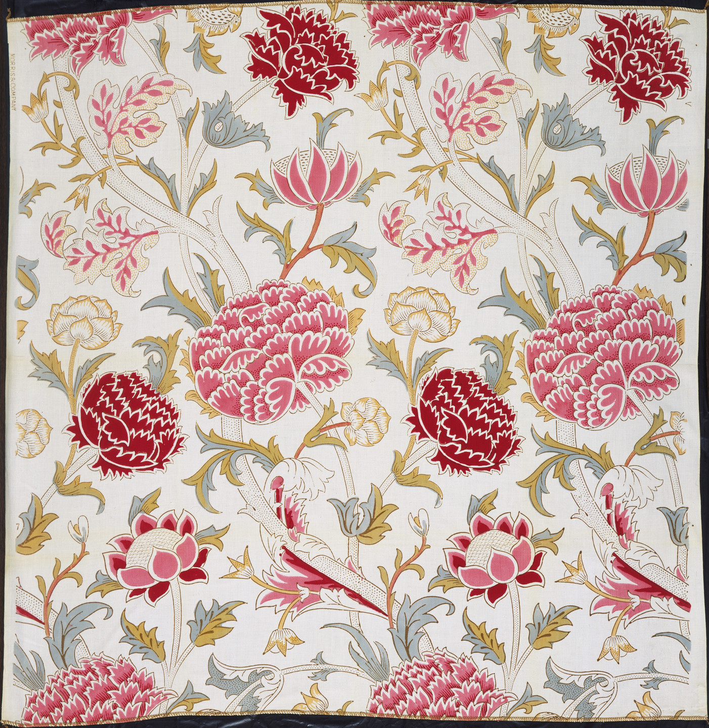William Morris. Chrysanthemum Pattern Printed Fabric (no. 23612). 1884