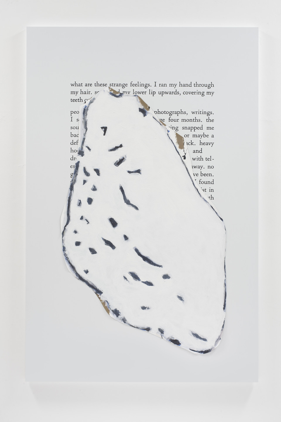Richard Aldrich. What Are These Strange Feelings, with Form Cut from Untitled Painting. 2011/2014