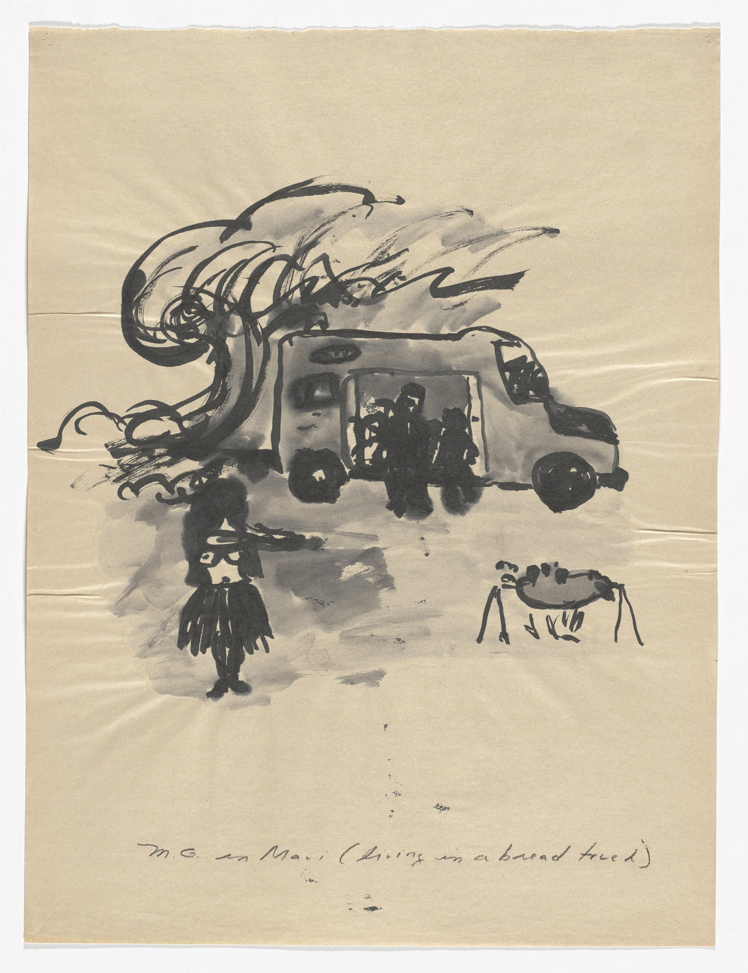 Meg Cranston. Marvin Gaye in Maui (Living in a Bread Truck) from God Love the Tragic Artist: Meg Cranston on the Life of Marvin Gaye