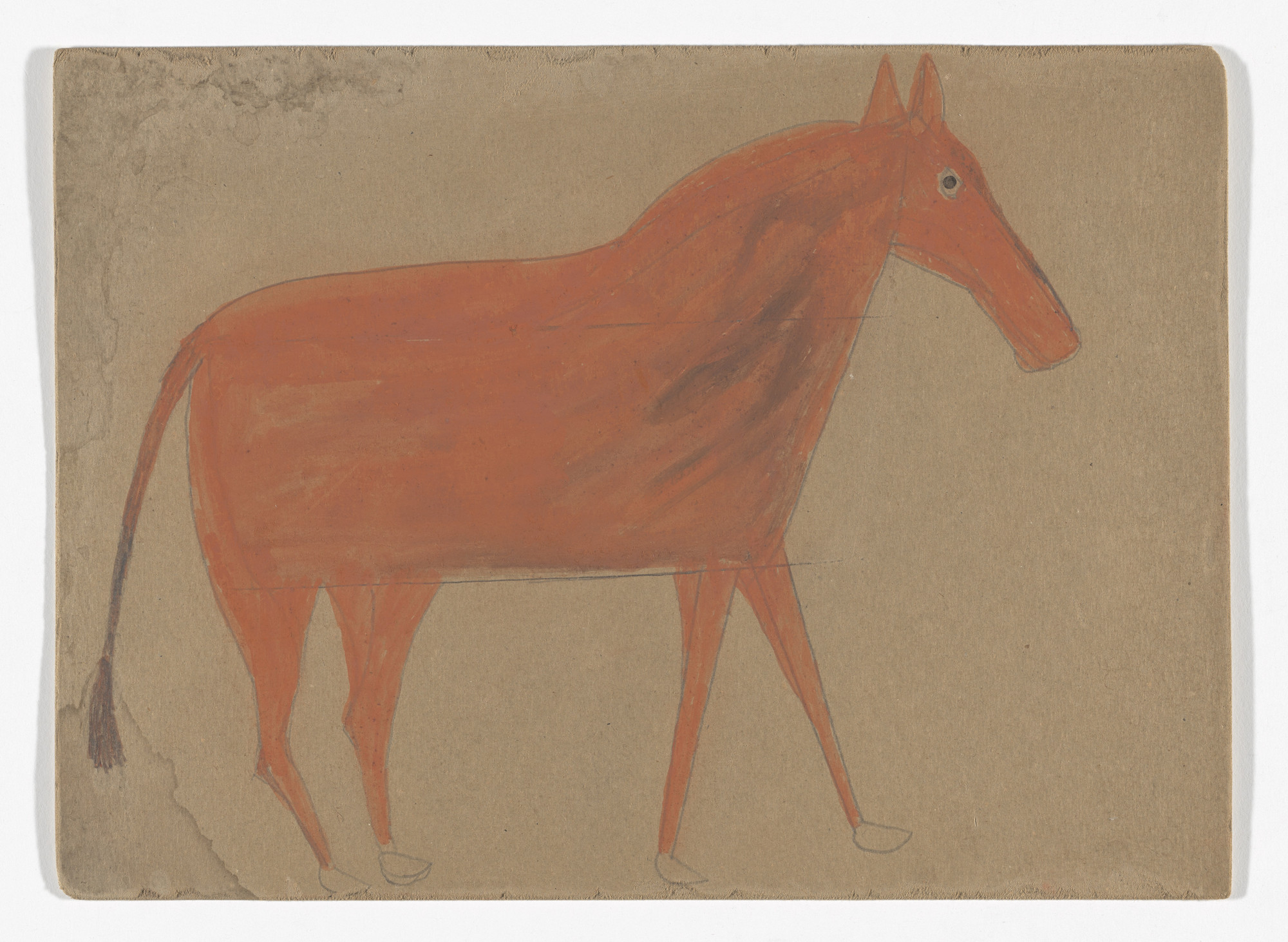 Bill Traylor. Untitled (Orange Horse)