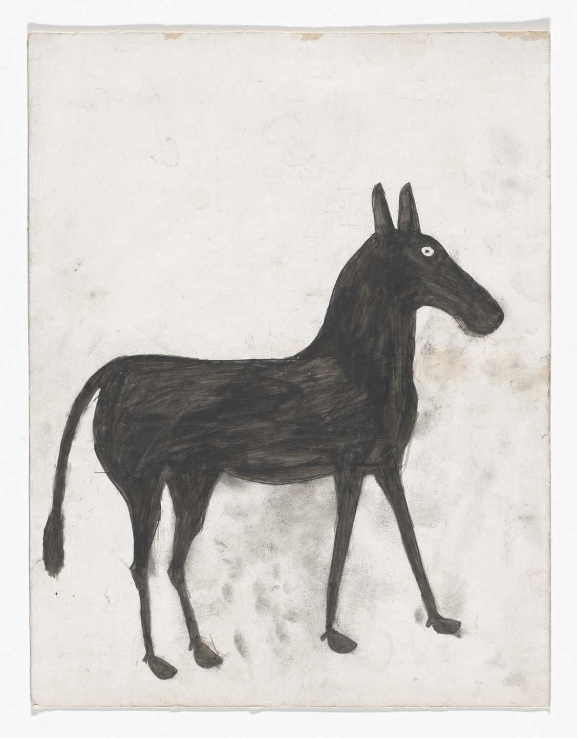 Bill Traylor. Untitled (Black Horse). c. 1939–42