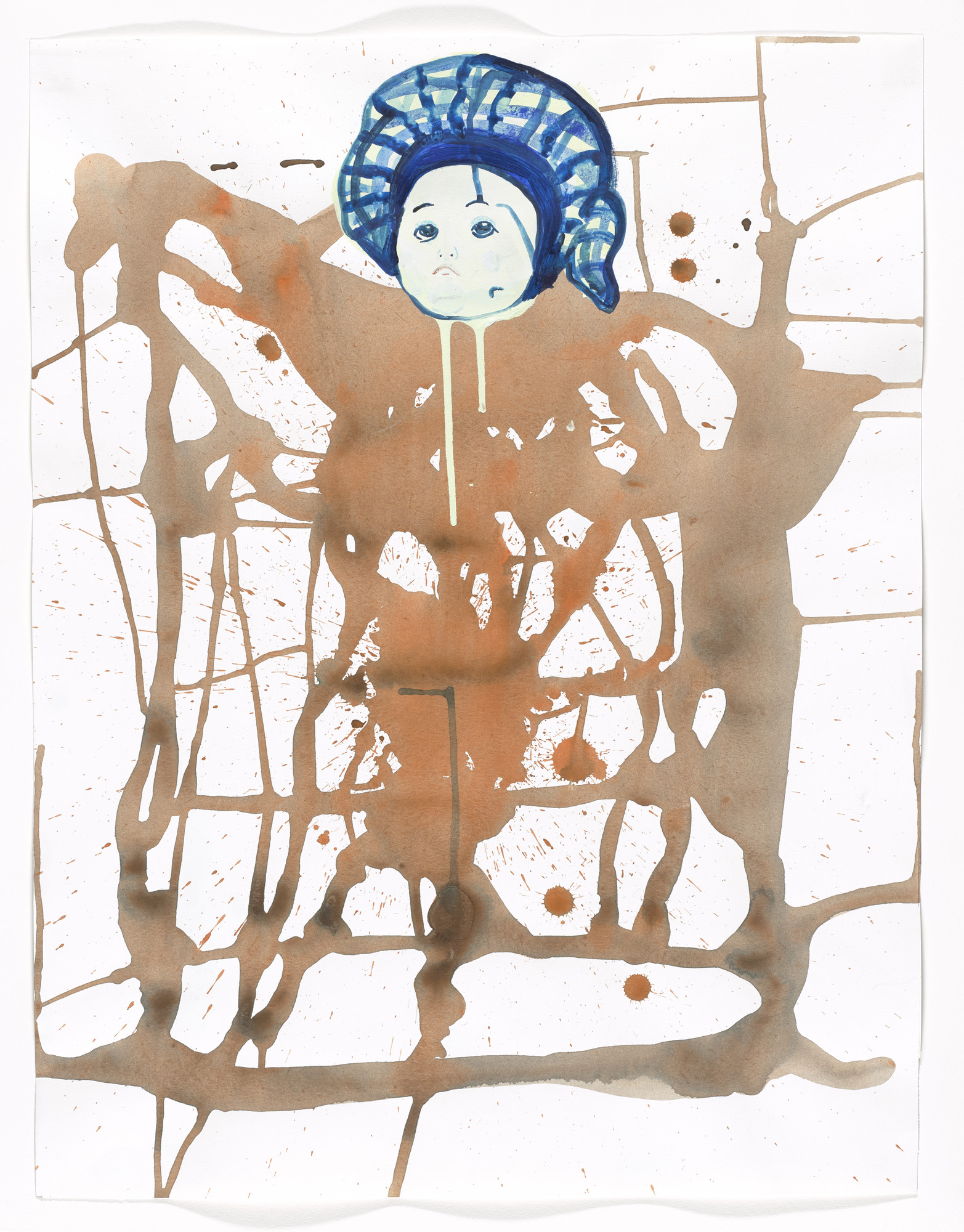 Mike Kelley. Blue Plaid Cap/Brown Plaid Body