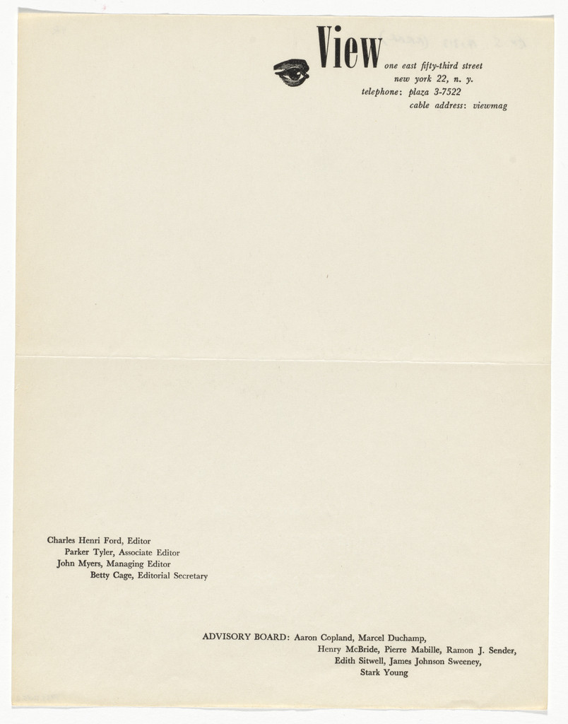 View Magazine Letterhead