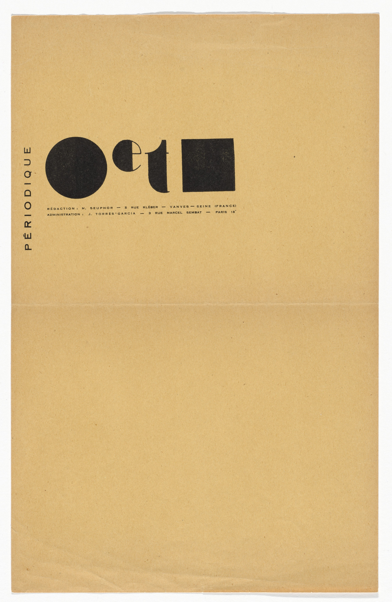 Pierre Daura. Cercle et Carré letterhead