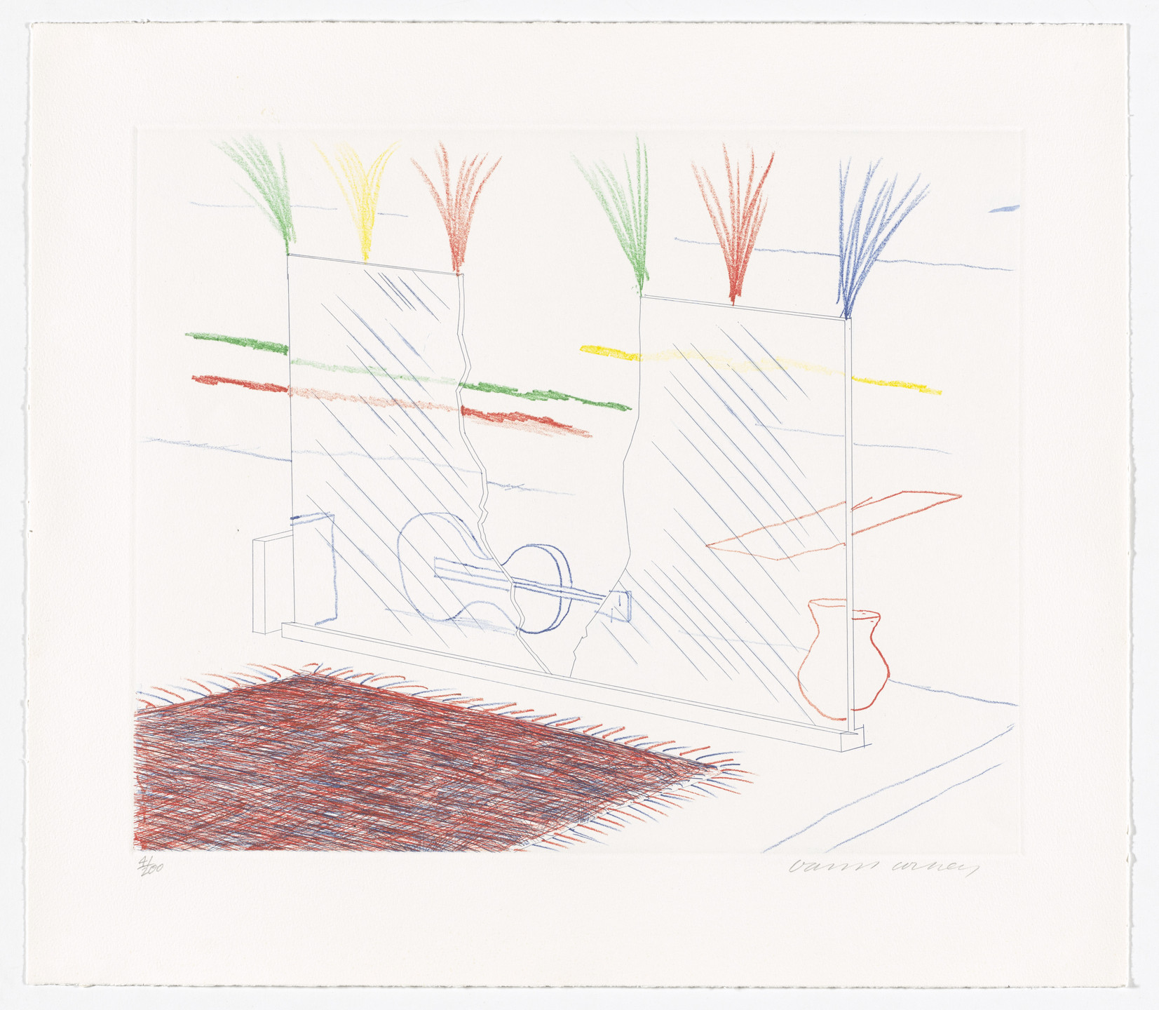 David Hockney. On It May Stay His Eye from The Blue Guitar. 1976–77, published 1977