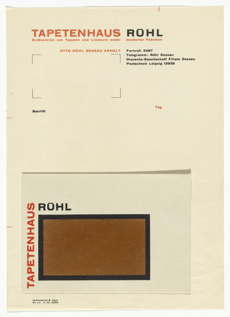 Tapetenhaus Rühl letterhead and stationery envelope