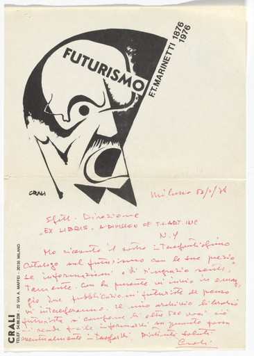 Tulio Crali letterhead