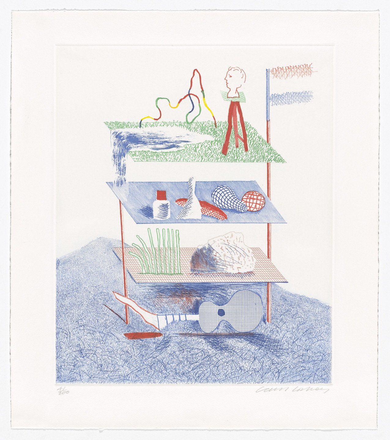 David Hockney. Serenade from The Blue Guitar. 1976–77, published 1977