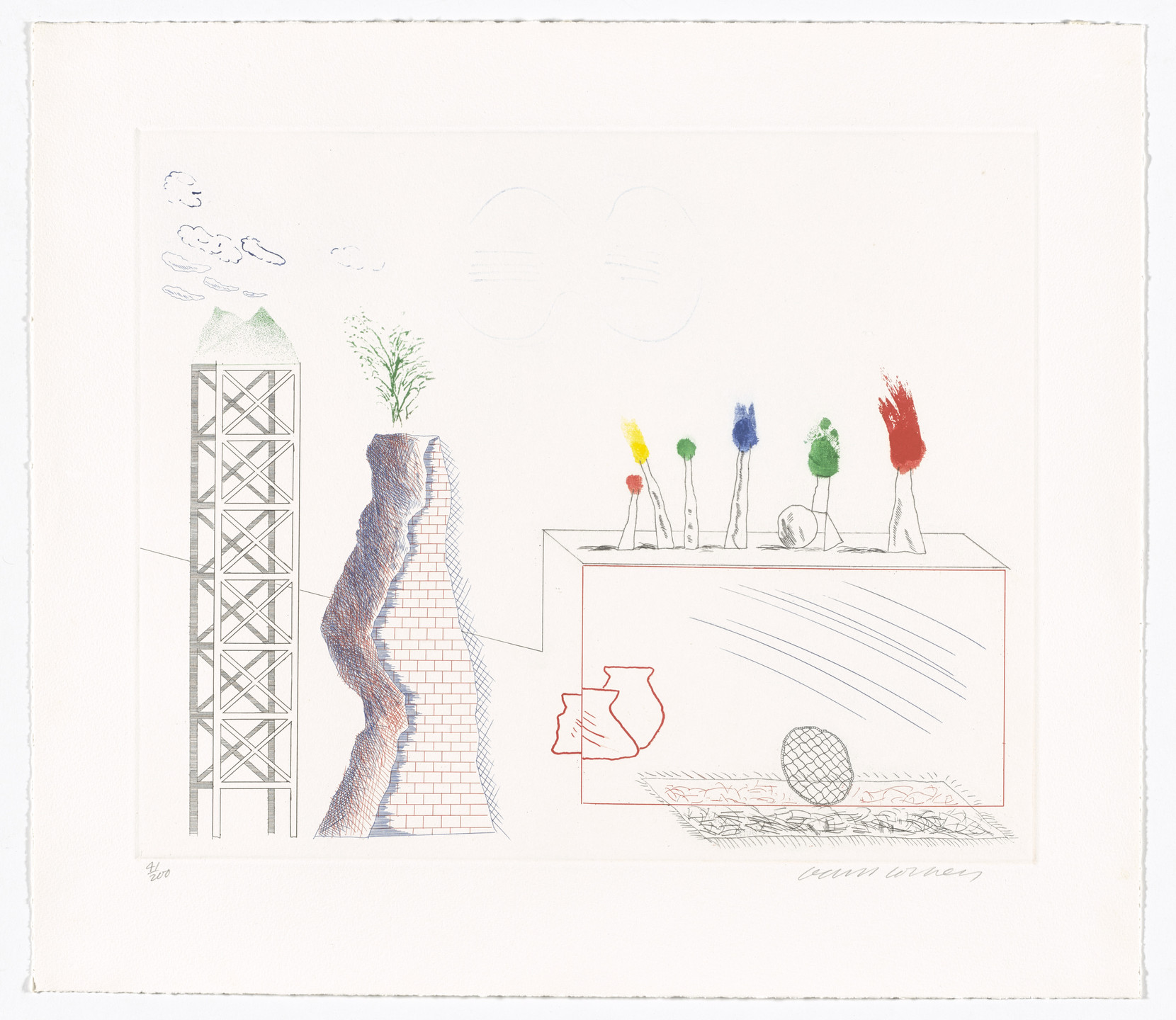 David Hockney. A Tune from The Blue Guitar. 1976–77, published 1977