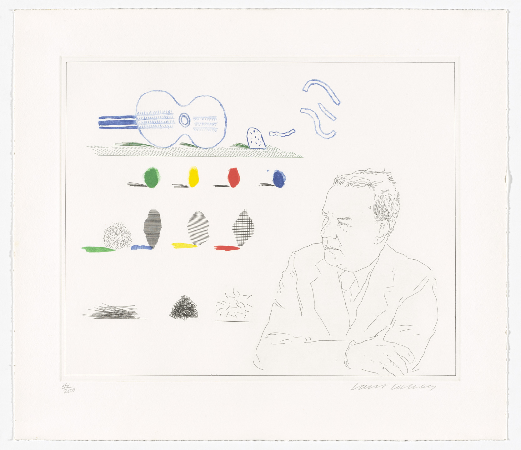 David Hockney. The Poet from The Blue Guitar. 1976–77, published 1977