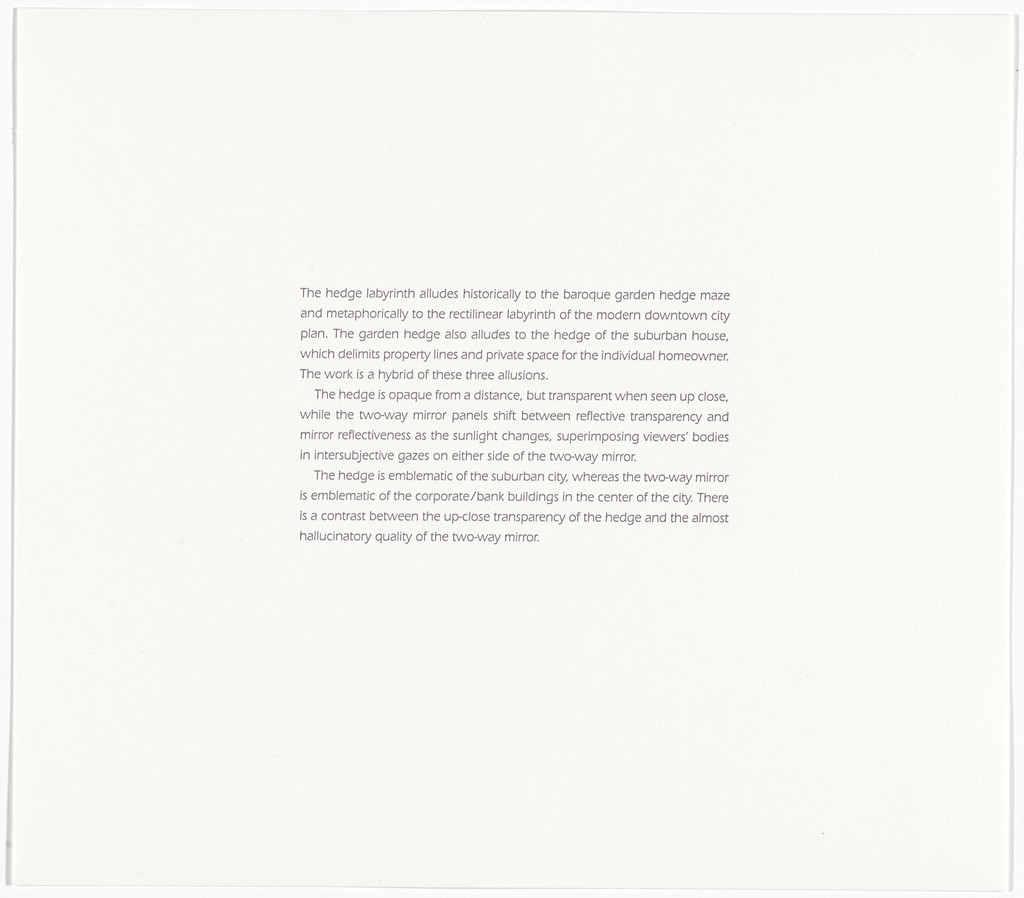 Untitled from Two-Way Mirror / Hedge Projects