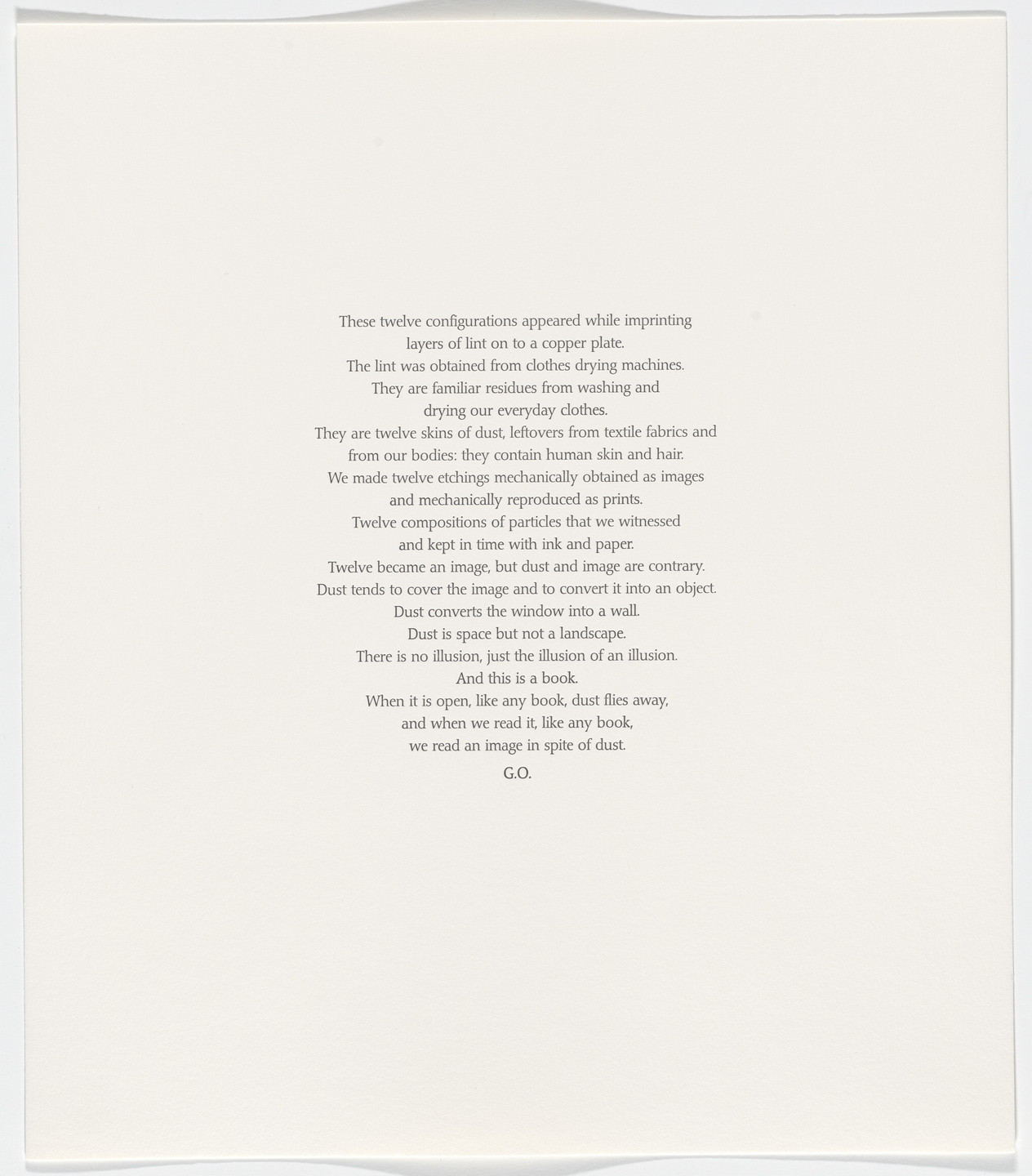 Gabriel Orozco. Untitled from Polvo Impreso (Lint Book). 2002