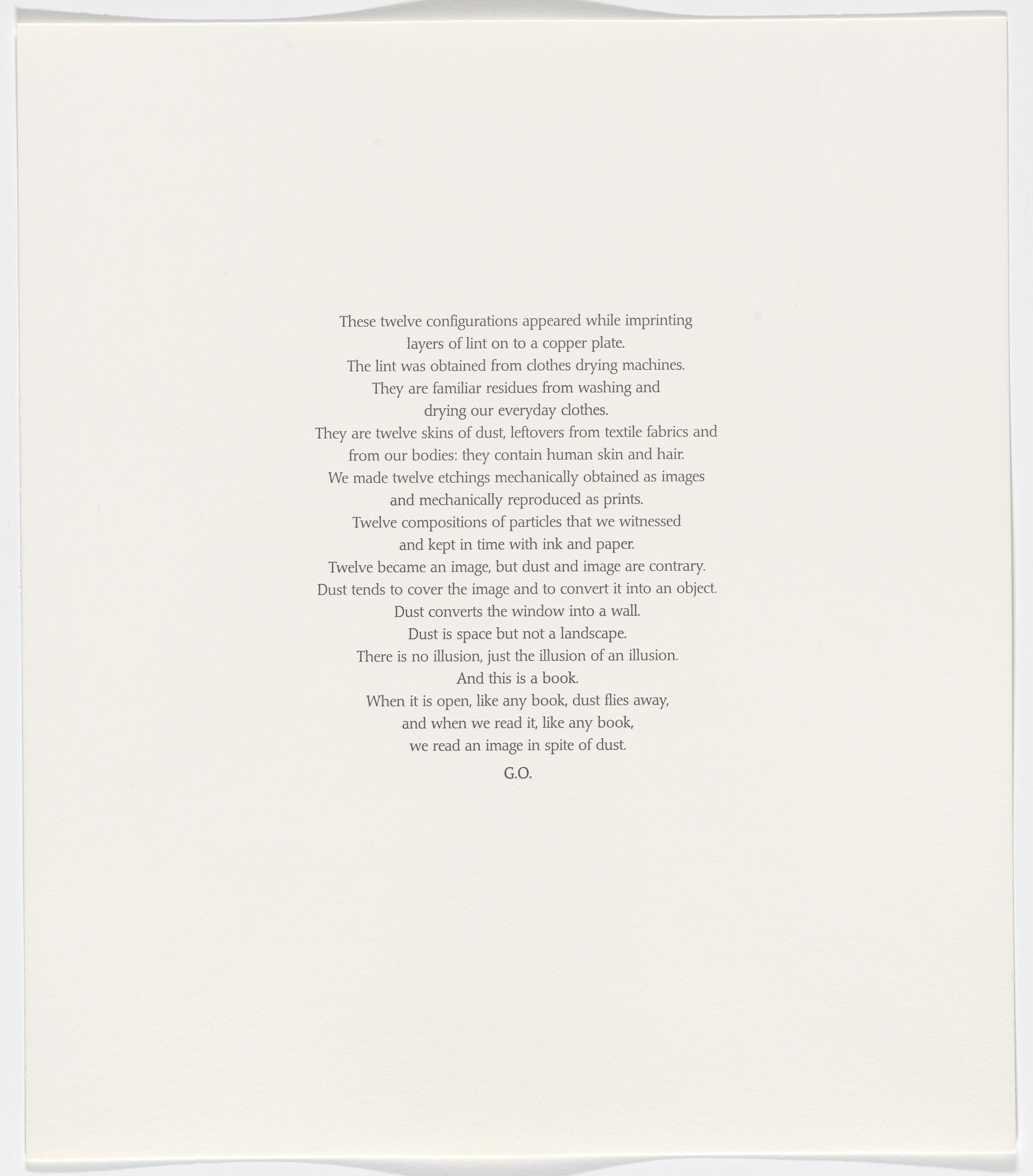 Gabriel Orozco. Untitled from Polvo Impreso (Lint Book)