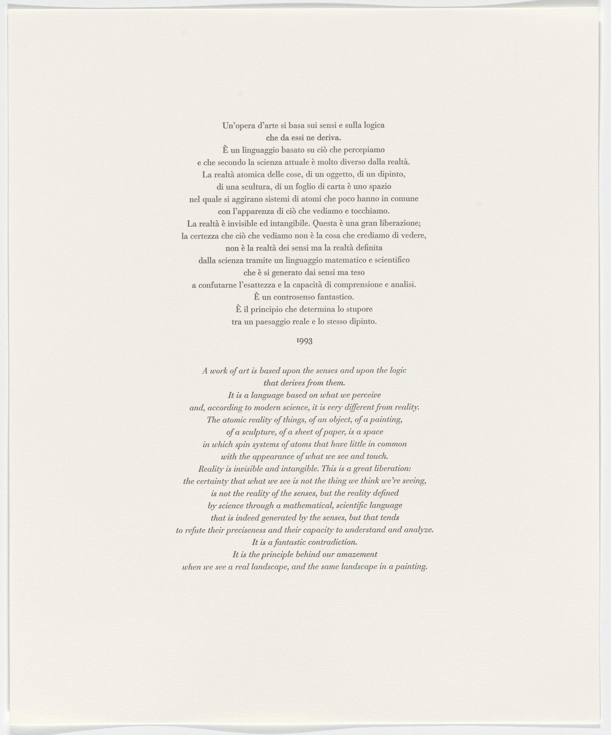 Giuseppe Penone. Untitled from Passi Sulle Cime Dei Gelsi. 2000