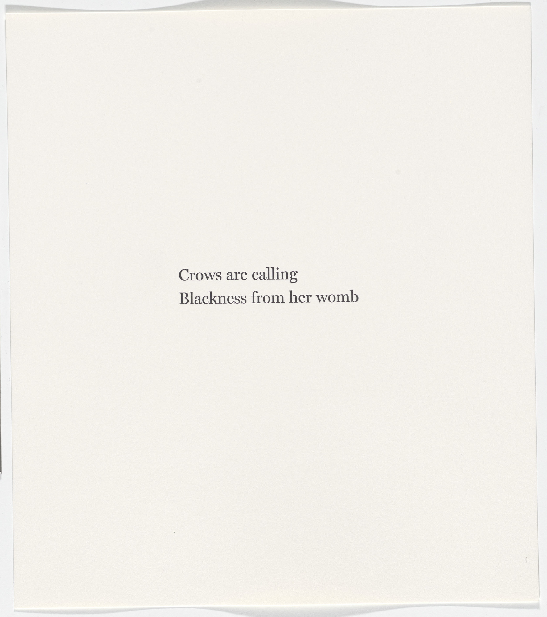 Anish Kapoor. Untitled from Blackness from Her Womb
