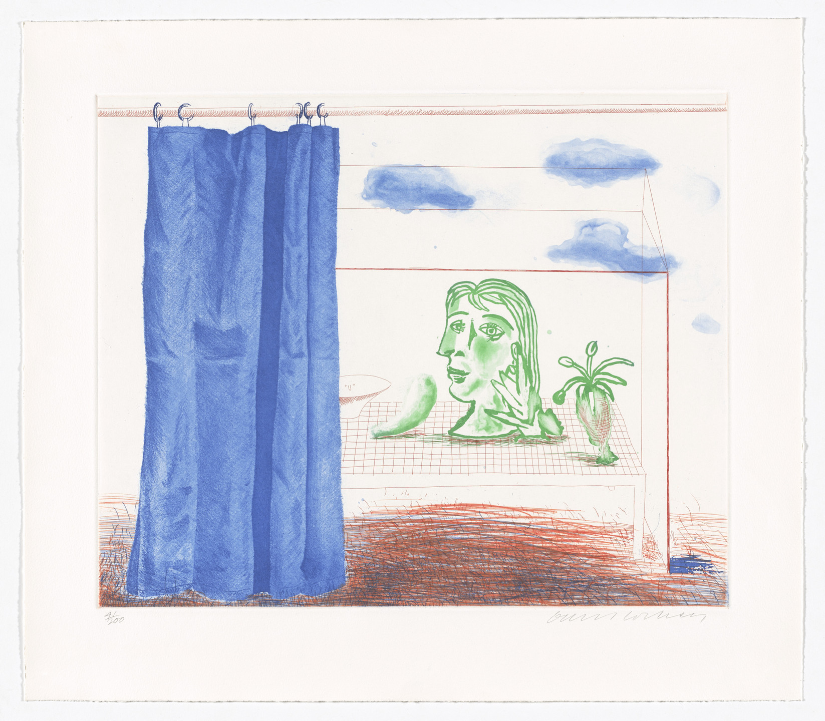David Hockney. What Is This Picasso? from The Blue Guitar. 1976–77, published 1977