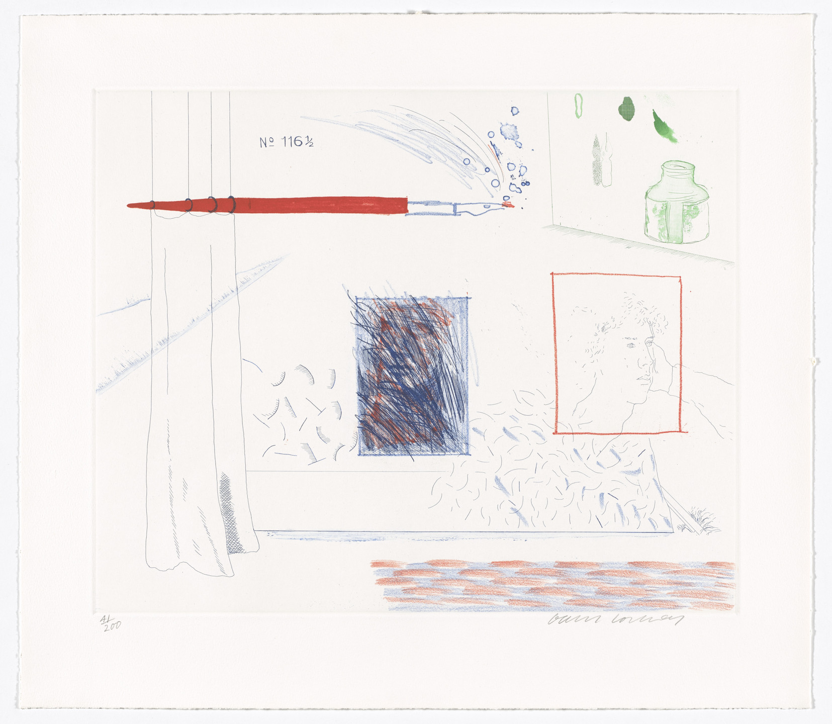 David Hockney. Etching is the Subject from The Blue Guitar. 1976–77, published 1977