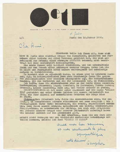 Cercle et Carré letterhead